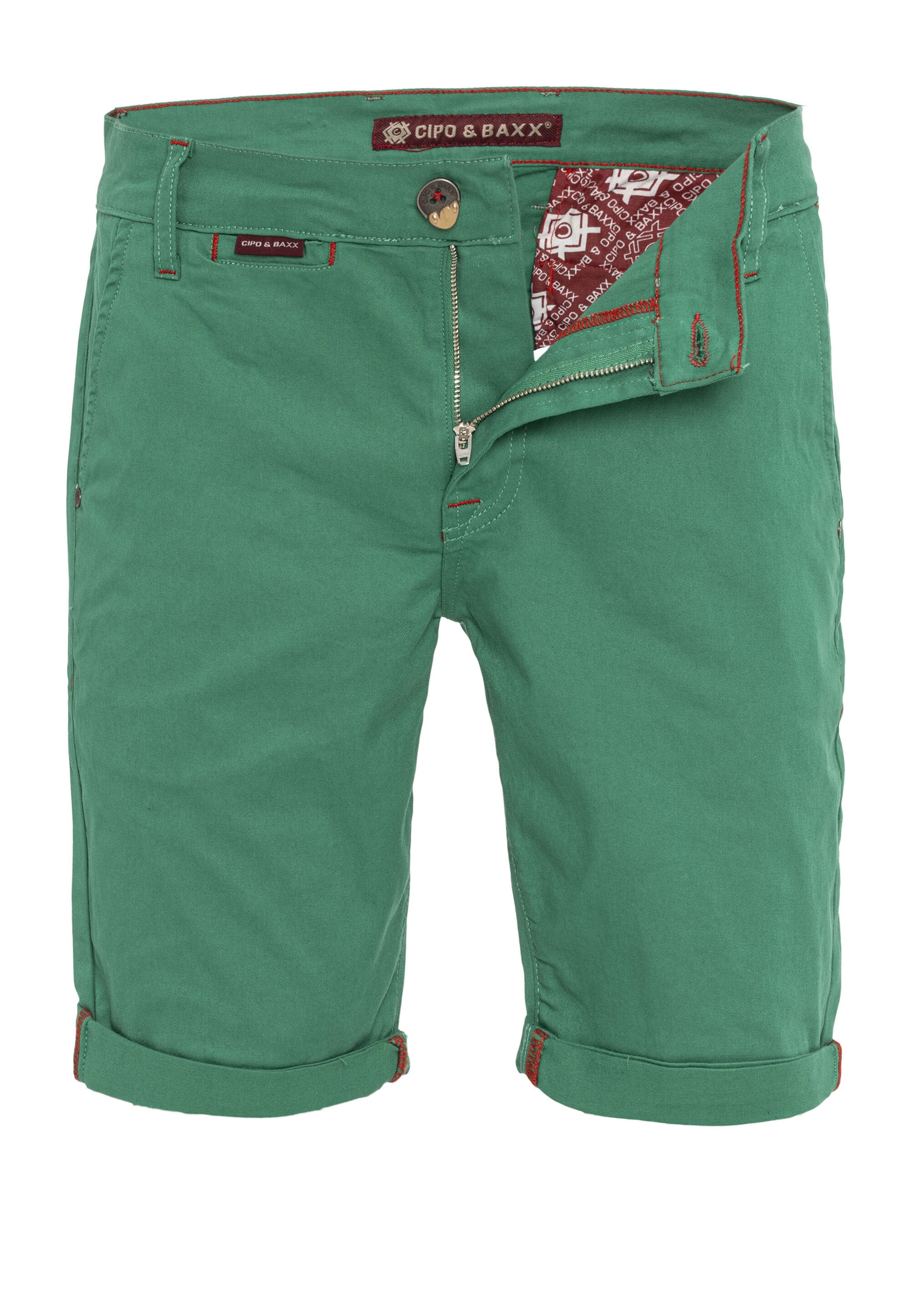 Cipo & Baxx Stoffhose "Shorts" im unifarbenen Look