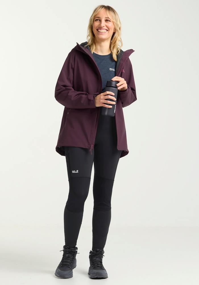 Jack Wolfskin Hike With Me Tights W Black Size L 2