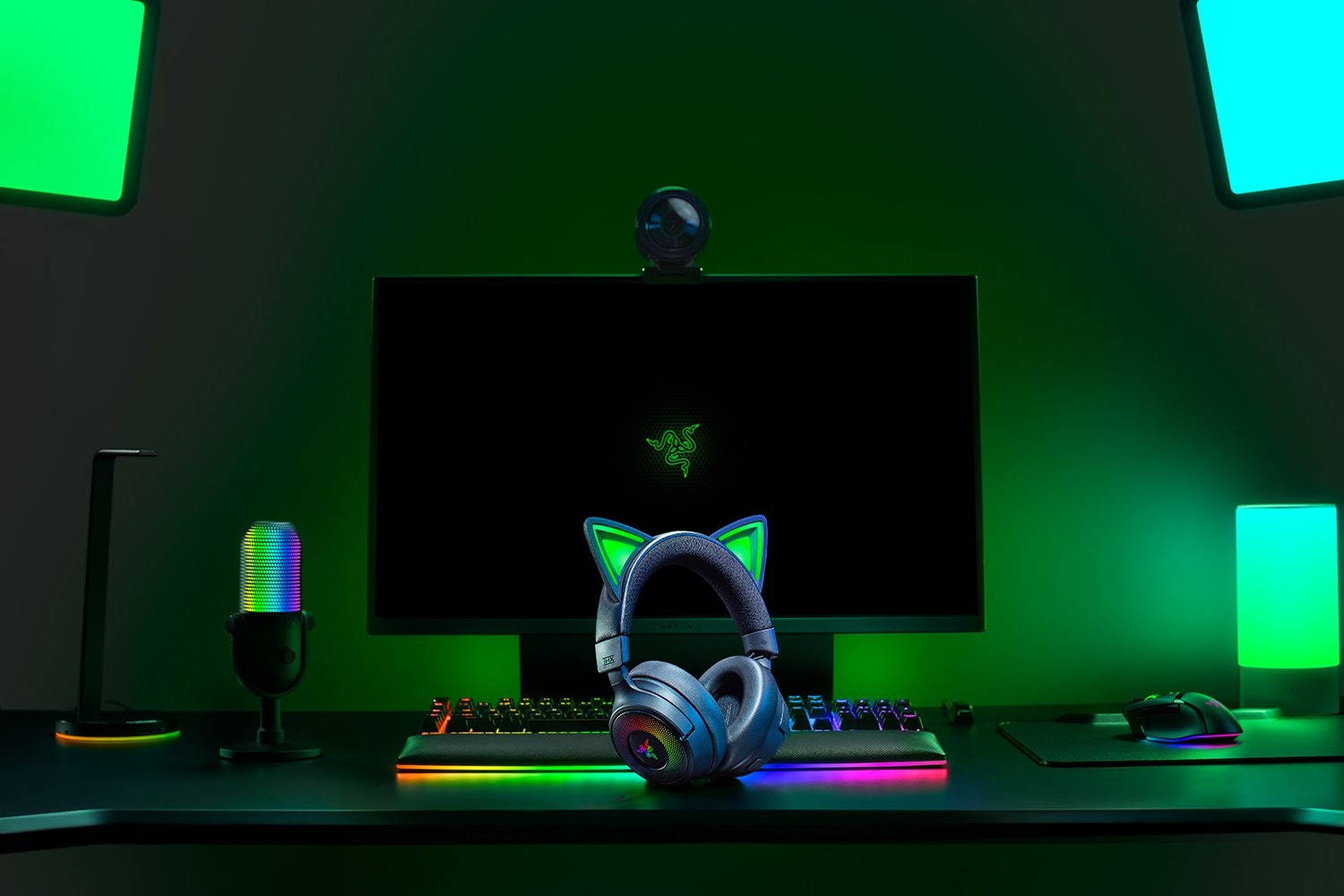 RAZER Gaming-Headset »Kraken Kitty V3 Pro« Bluetooth Stummschaltung | integrierte Steuerung für Anrufe und Musik
