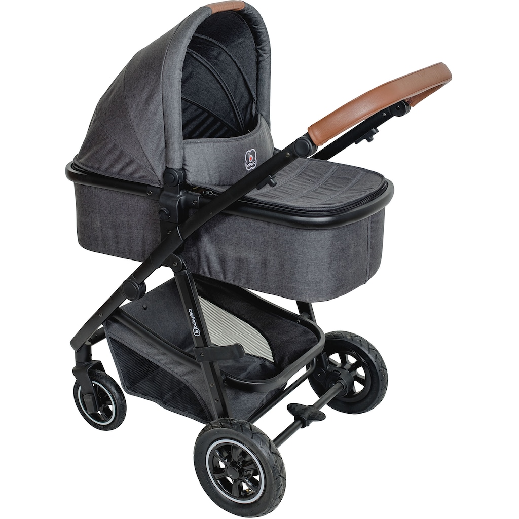 BabyGo Kombi-Kinderwagen »Simplex AIR 3in1, Grey melange«, 15 kg