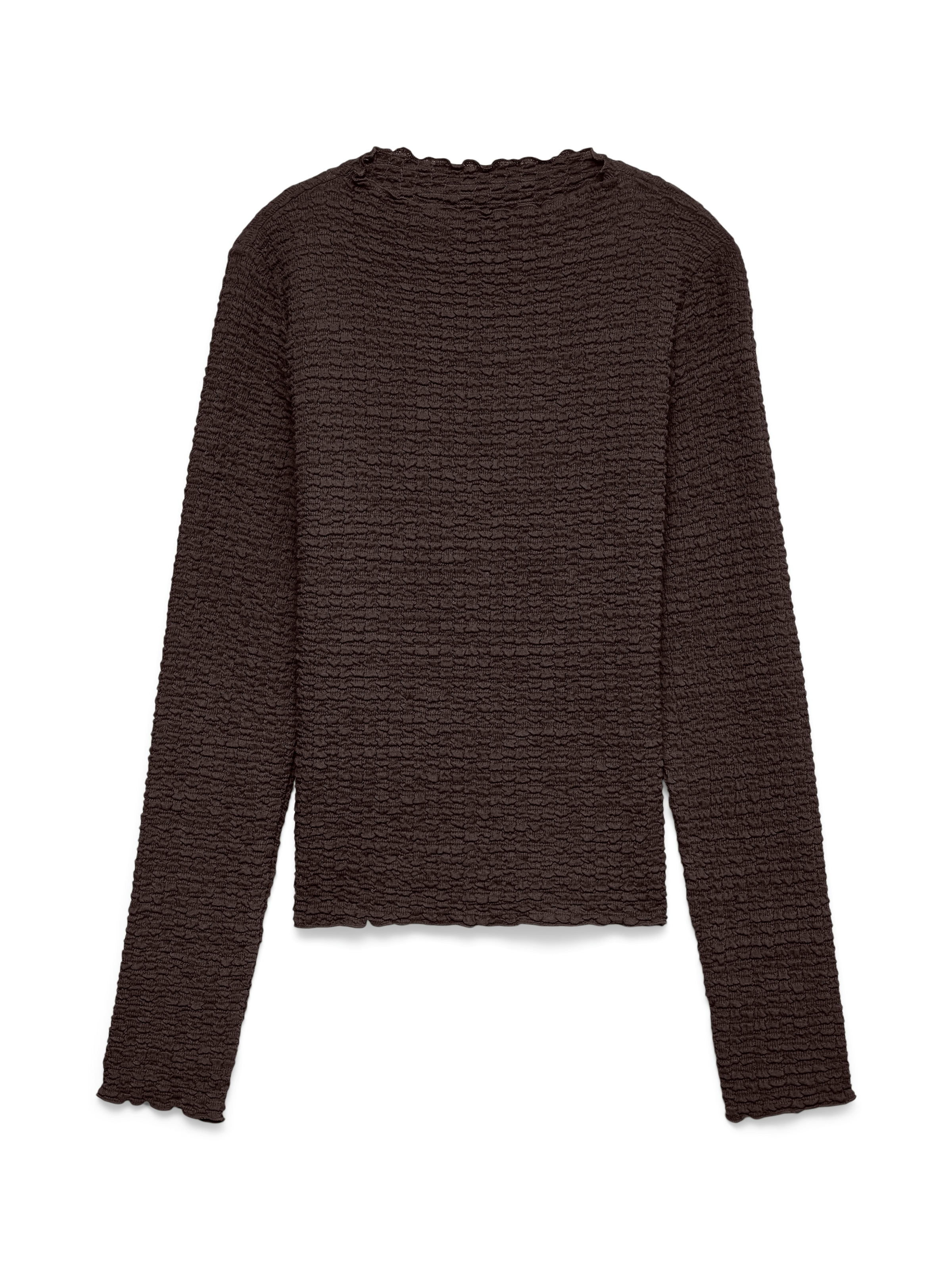 Vero Moda Langarmshirt »VMZIA LS FUNNEL NECK TOP JRS NOOS« Baumwollmischung, regular fit