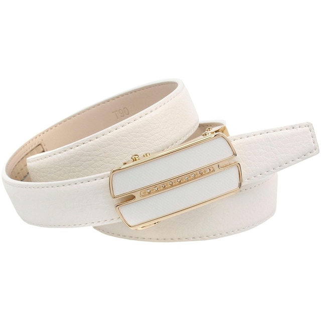 Anthoni Crown Ledergürtel, in weiß mit Automatik Schließe kaufen | BAUR