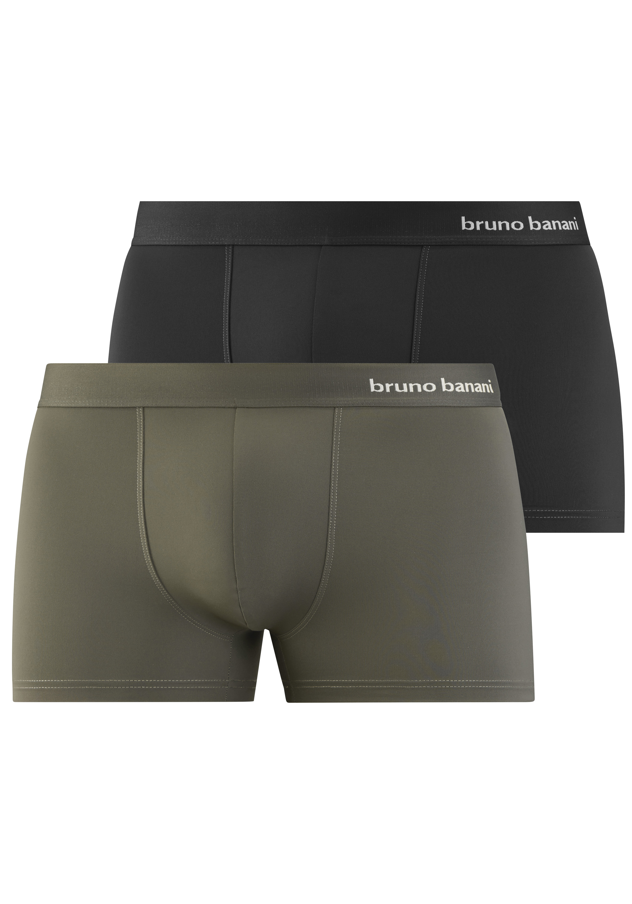 Bruno Banani Boxer "Boxershorts" Packung, 2 Stk. schnelltrocknende Microfaser, elastisches Material