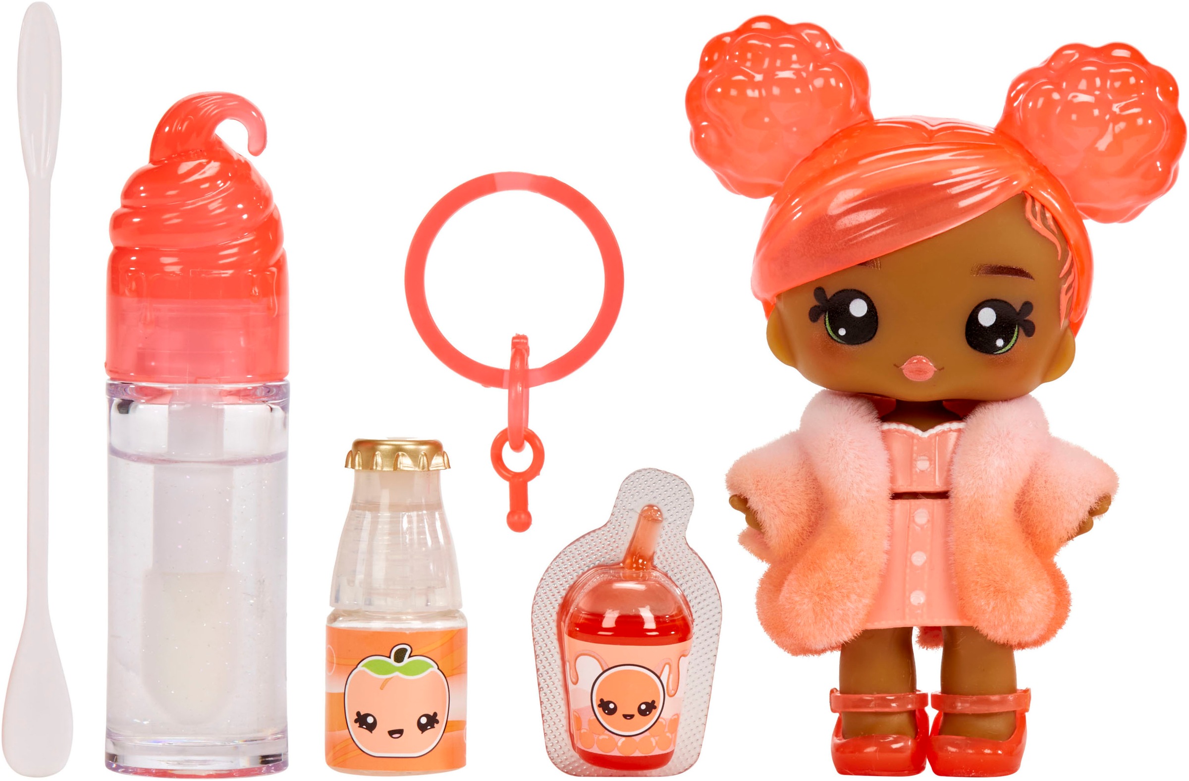 Minipuppe »Yummiland Lipgloss Doll - Piper Peach«, inklusive Schlüsselanhänger