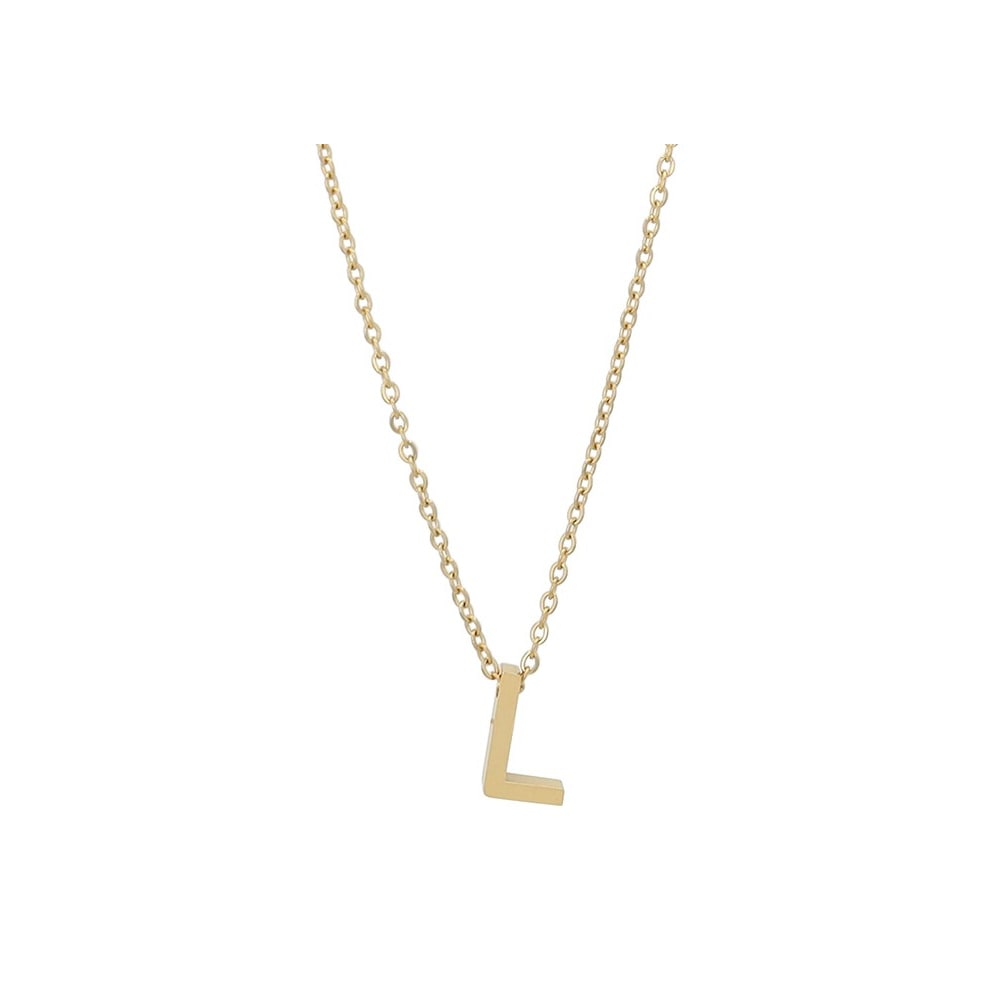 ADELIA ́S Damen Kette ohne Anhänger "Halskette – Buchstabe N aus Edelstahl 45+5", 50cm, Edelstahl, gold, Edelstahl, Halsketten, Eine schöne