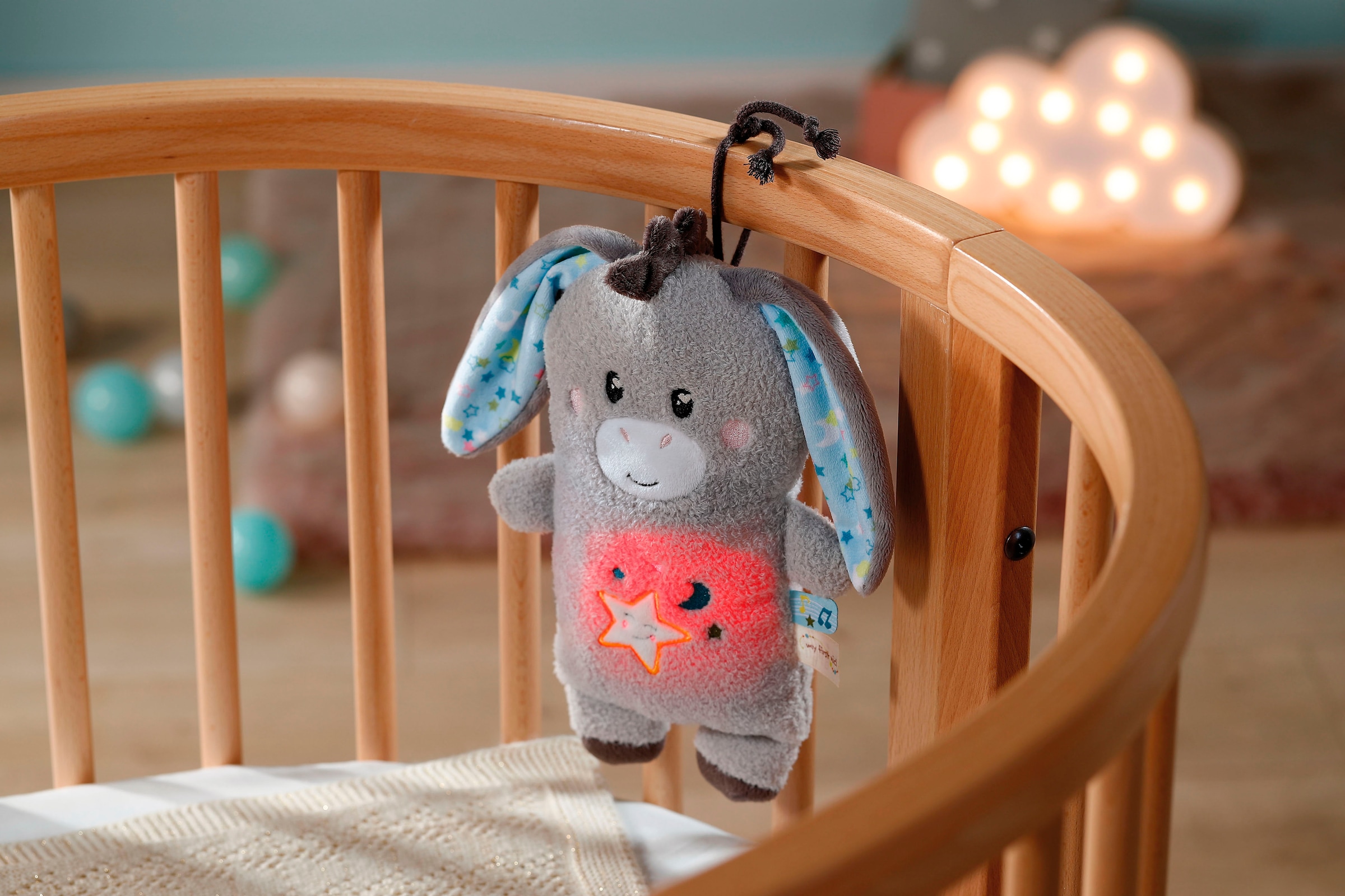 Nici Kuscheltier »My First NICI, Esel Littledoo 25 cm«, Baby Einschlafhilfe; mit Licht und Sound