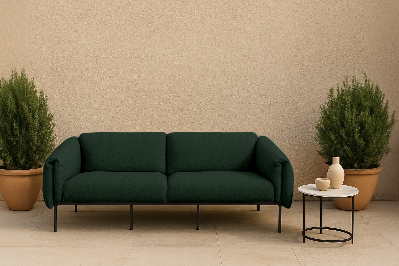 Home affaire 2-Sitzer "Lumi" Outdoor Gartensofa, wetterfeste Materialien, B günstig online kaufen