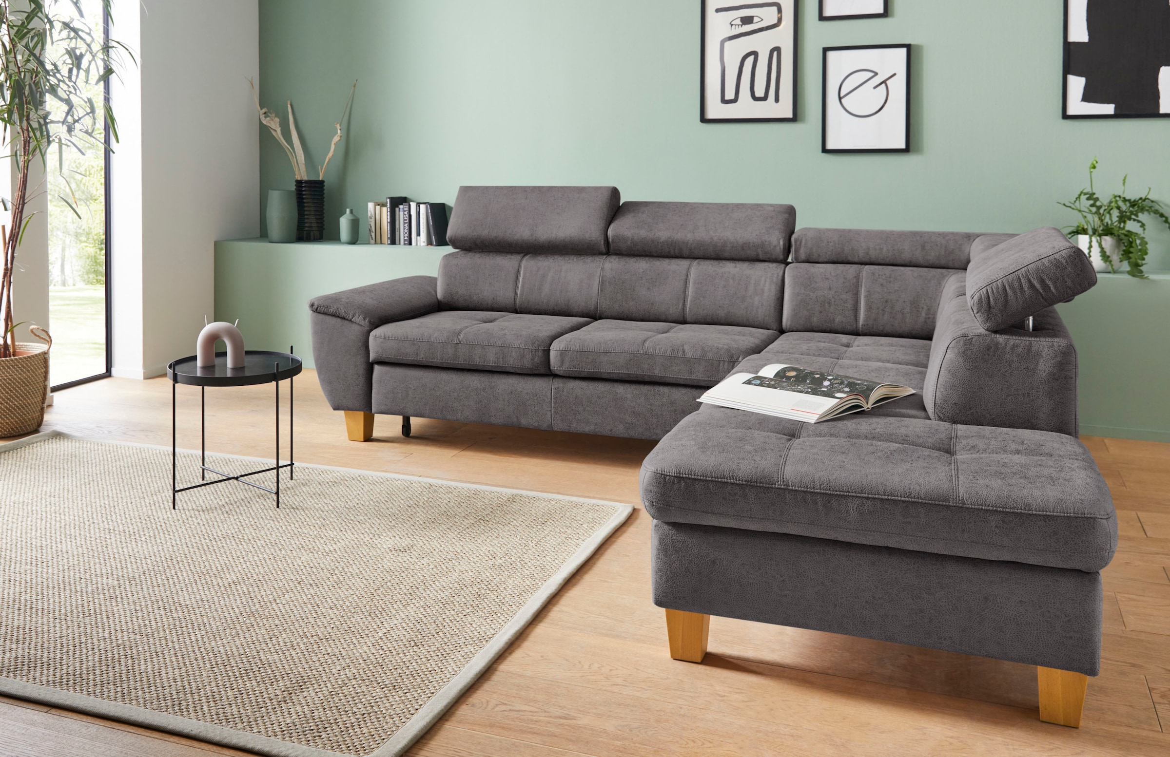exxpo - sofa fashion Ecksofa "Enya, hoher Sitzkomfort, Breite 266cm, bequem günstig online kaufen