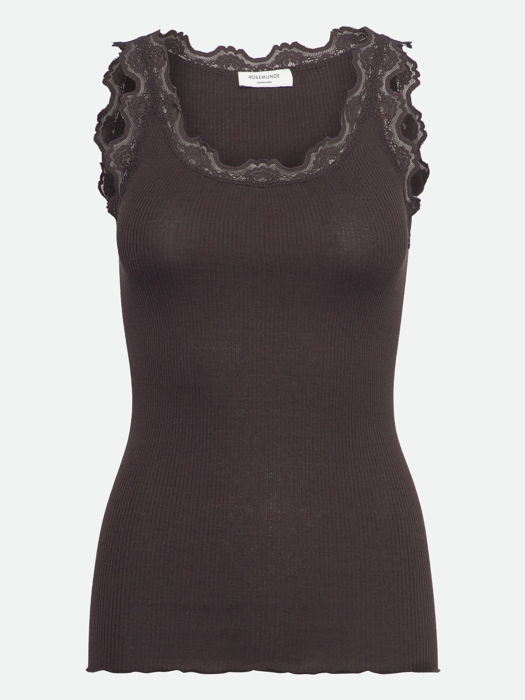 rosemunde Spitzentop "Babette Silk Top" Vintage-Spitzenbesatz, mit Rundhals günstig online kaufen