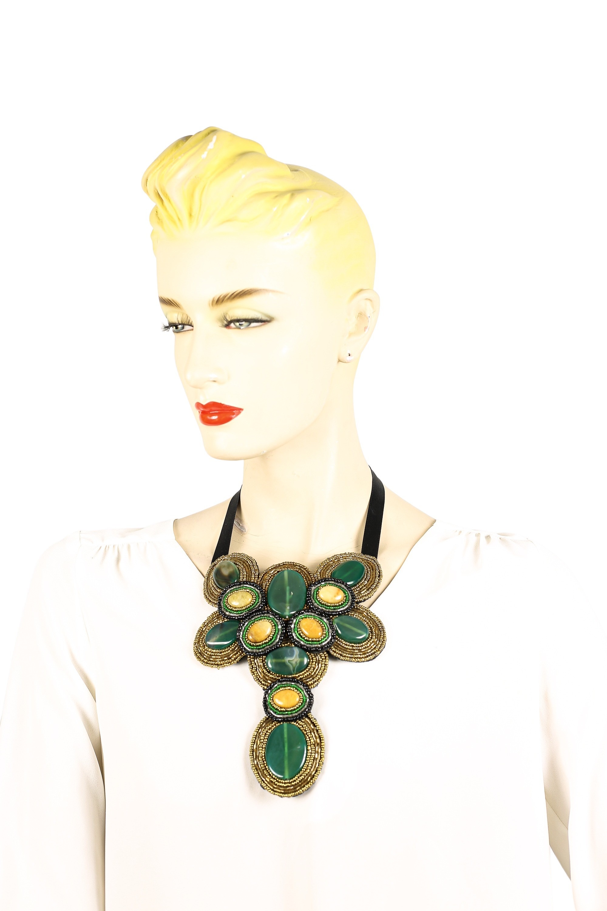 COLLEZIONE ALESSANDRO Statementkette »Raya«, opulente Statementkette mit großen Achaten