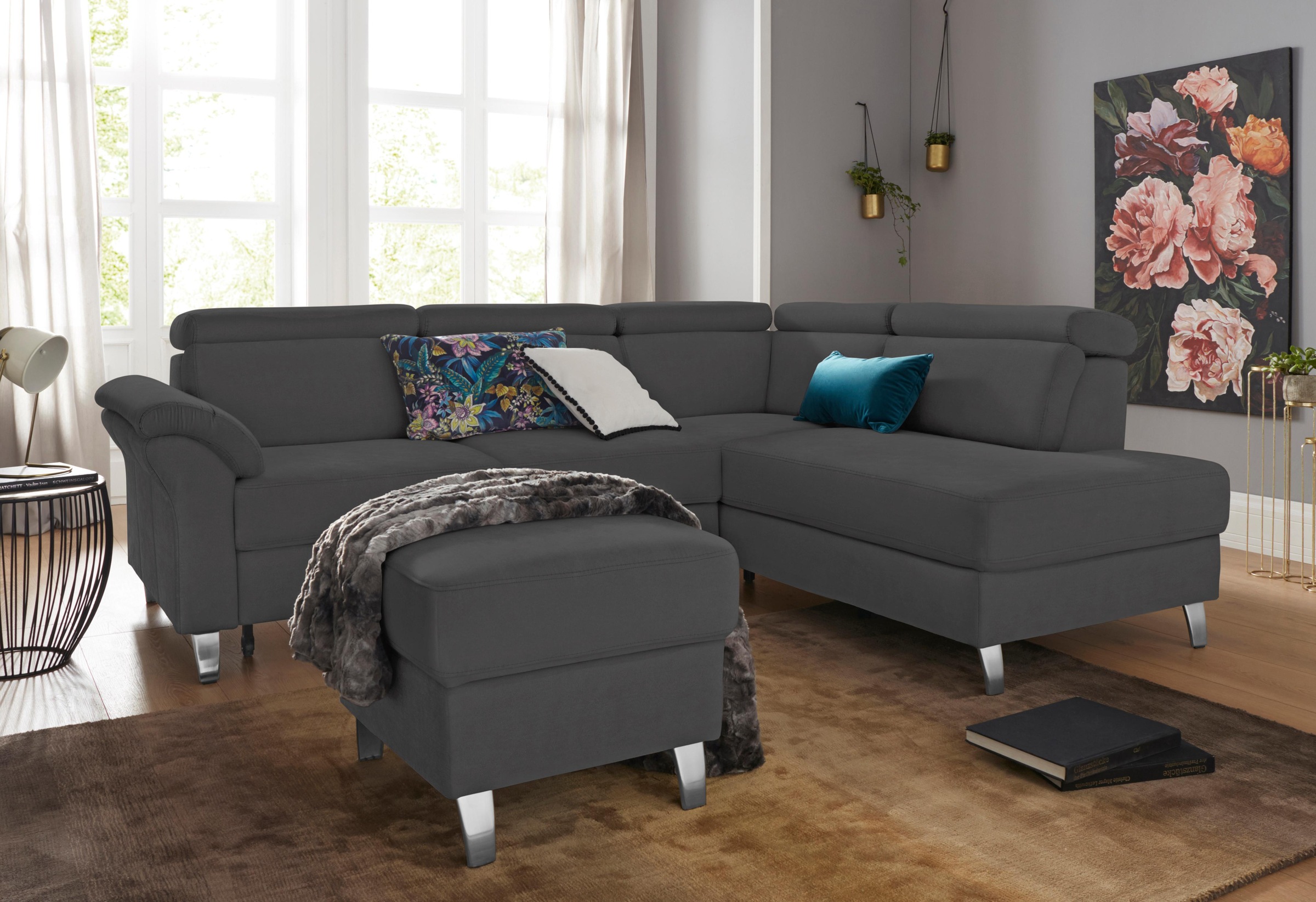 Thumbnail - sit&more Ecksofa "Arngast L-Form" inklusive Kopfteilverstellung und Federkern