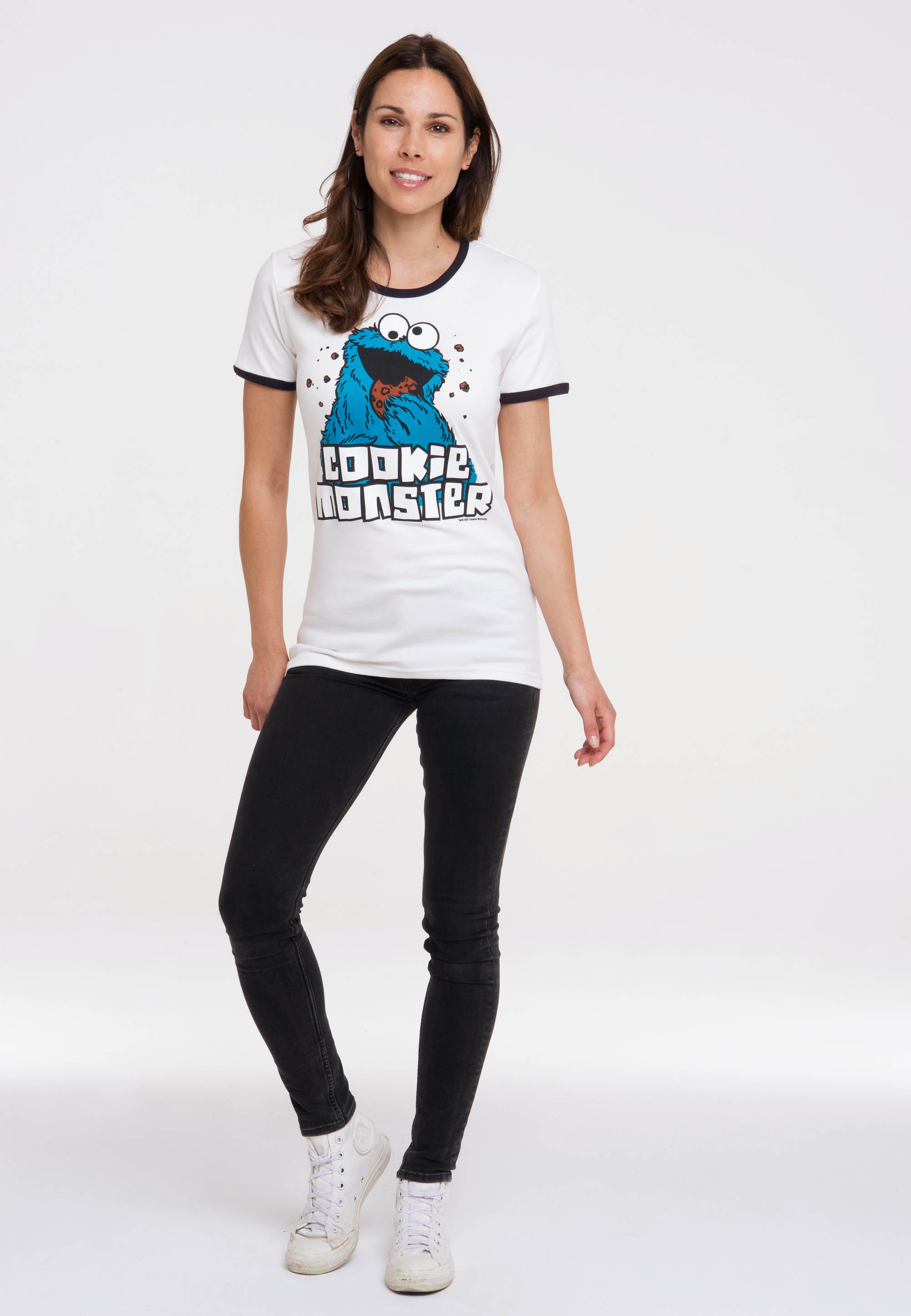 LOGOSHIRT T-Shirt »Sesamstrasse - Krümelmonster«, mit lizenziertem Print