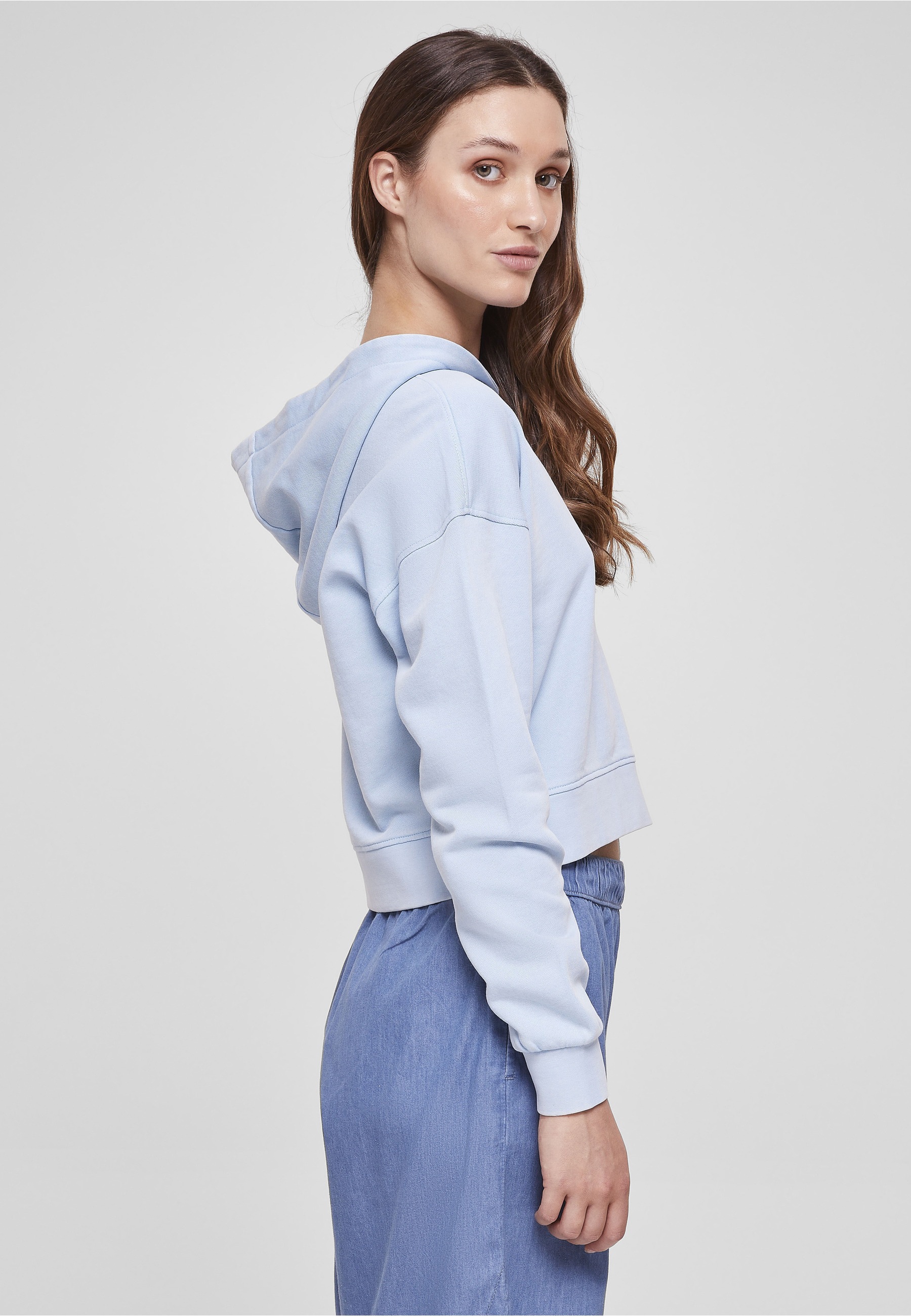 URBAN CLASSICS Kapuzensweatshirt »Urban Classics Damen Ladies Short Flower Embroidery Terry Hoody«, 1 Stk.
