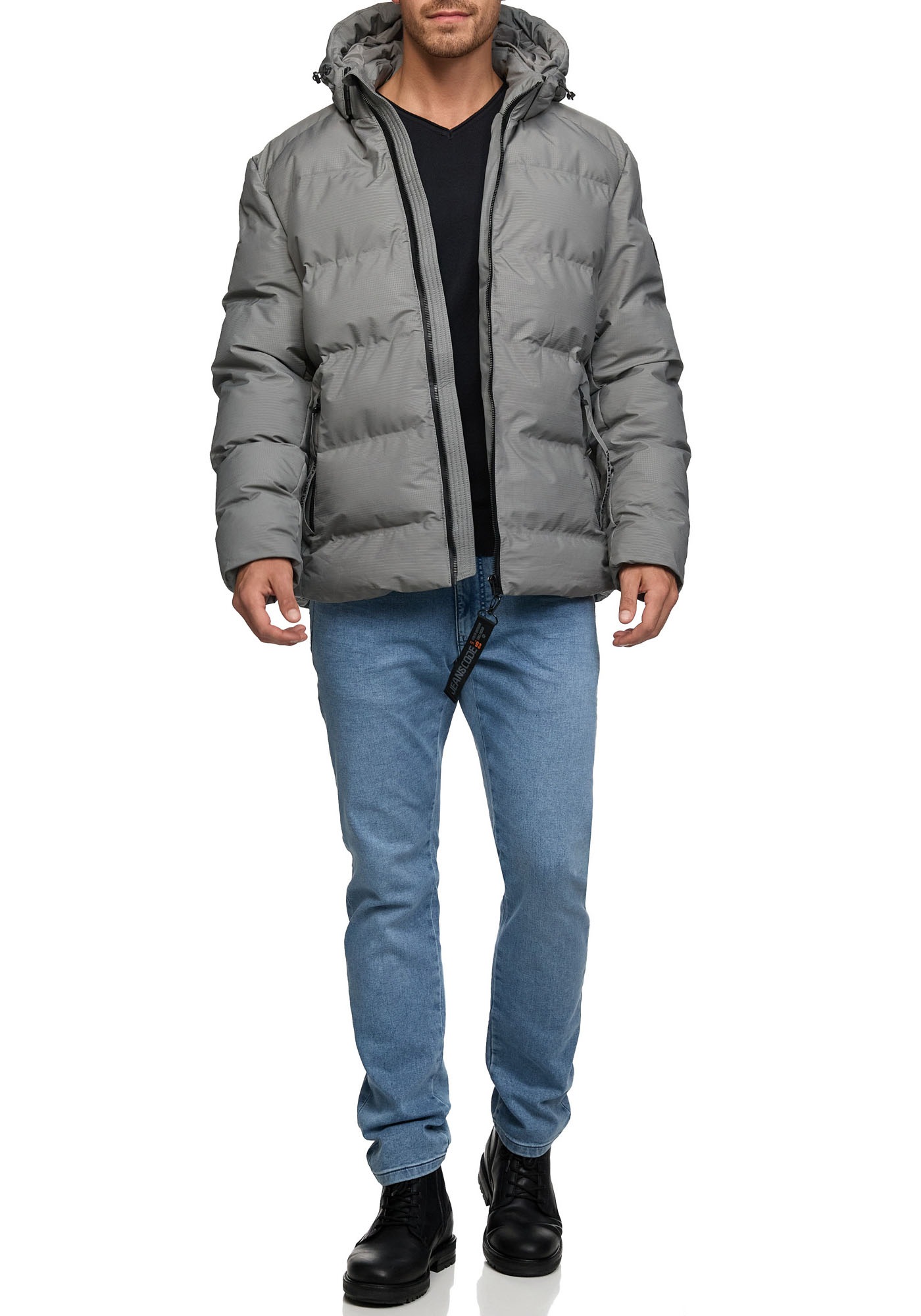 Indicode Steppjacke »INDerek«, mit Kapuze