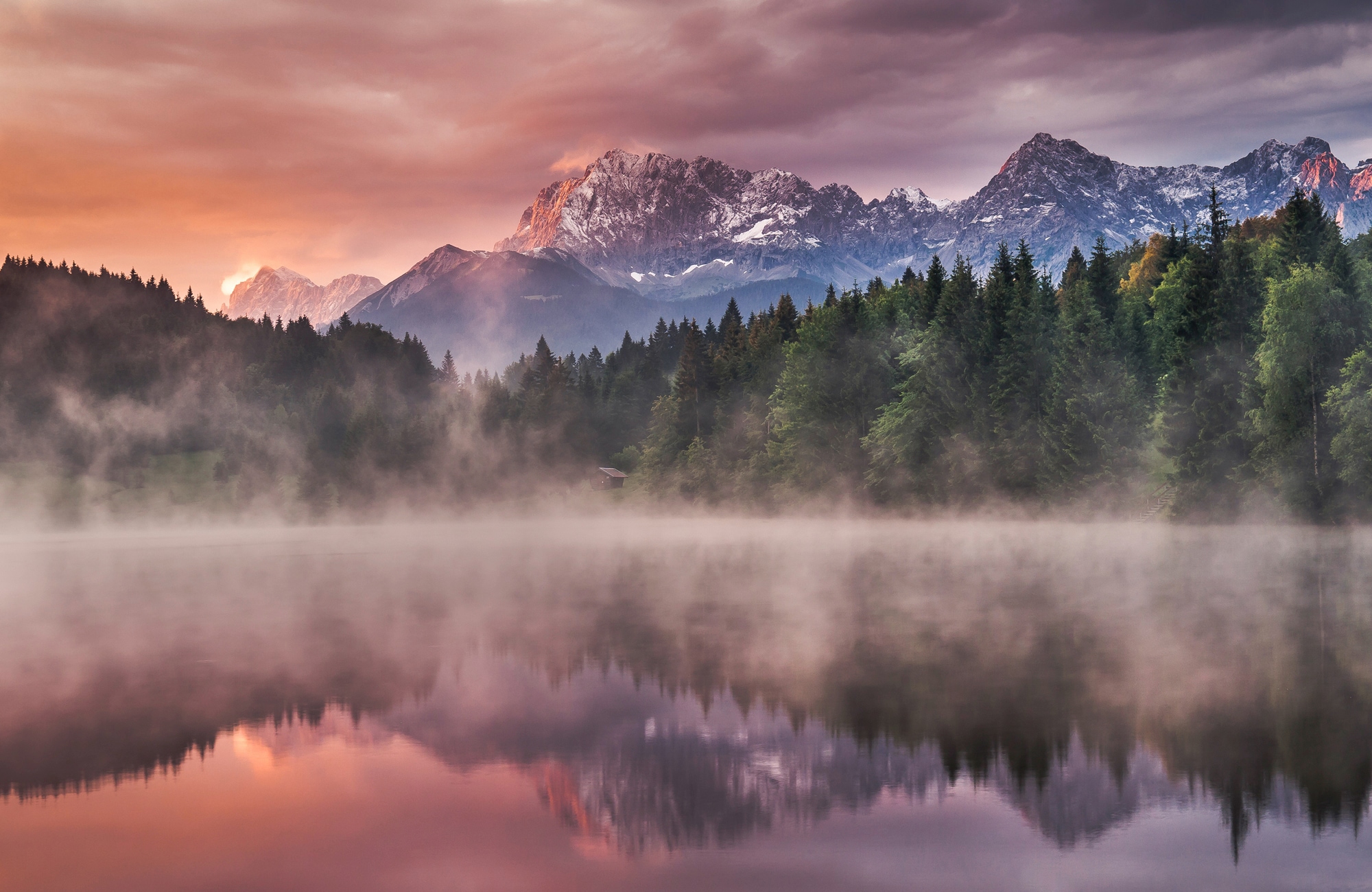 Papermoon Fototapete "Photo-Art ANDREAS WONISCH, SONNENAUFGANG AM SEE"