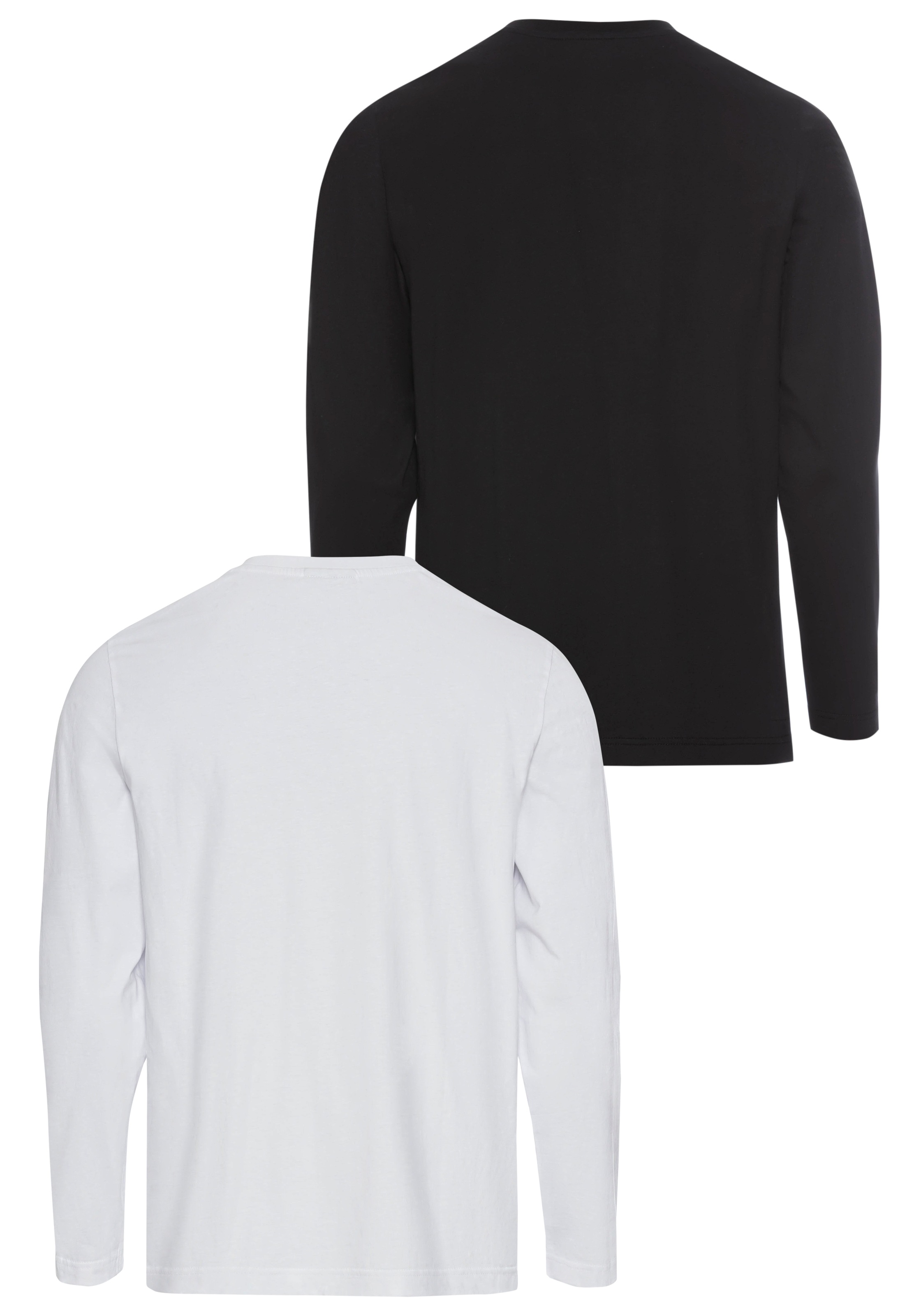 Man's World Langarmshirt »CIRCULAR COLLECTION«, (Packung, 2 tlg., 2-er Pack), auch zum Unterziehen