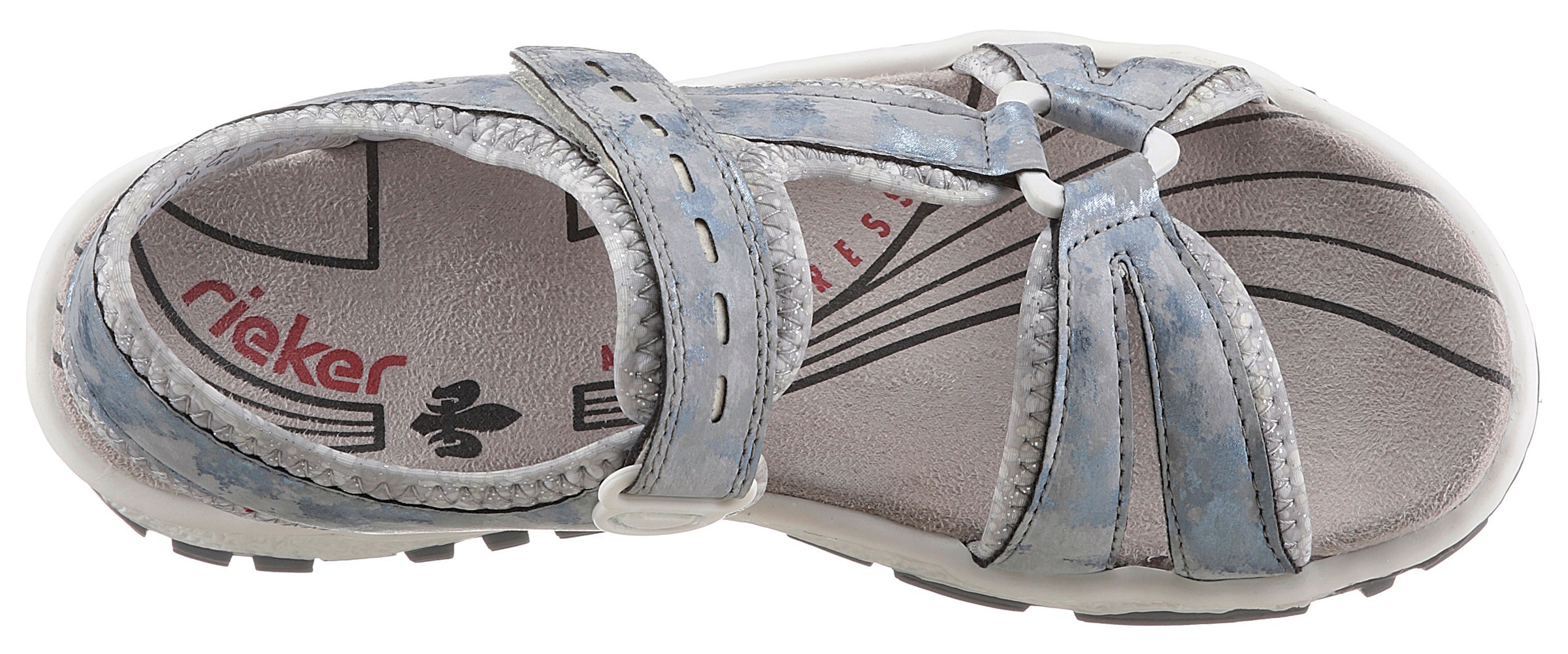 Rieker Riemchensandale Sommerschuh, Sandalette, Keilabsatz, in Used-Optik günstig online kaufen