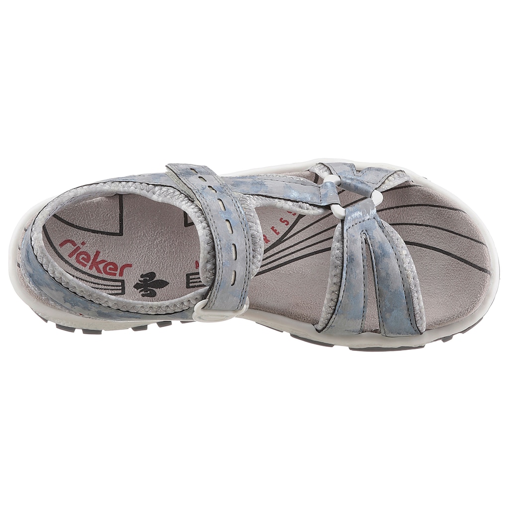 Rieker Riemchensandale, Sommerschuh, Sandalette, Keilabsatz, in Used-Optik