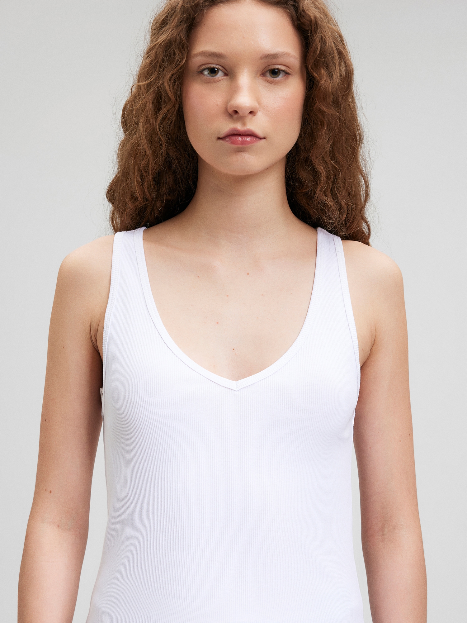 Mavi V-Shirt »STRAP V NECK BASIC«, Top V-Neck
