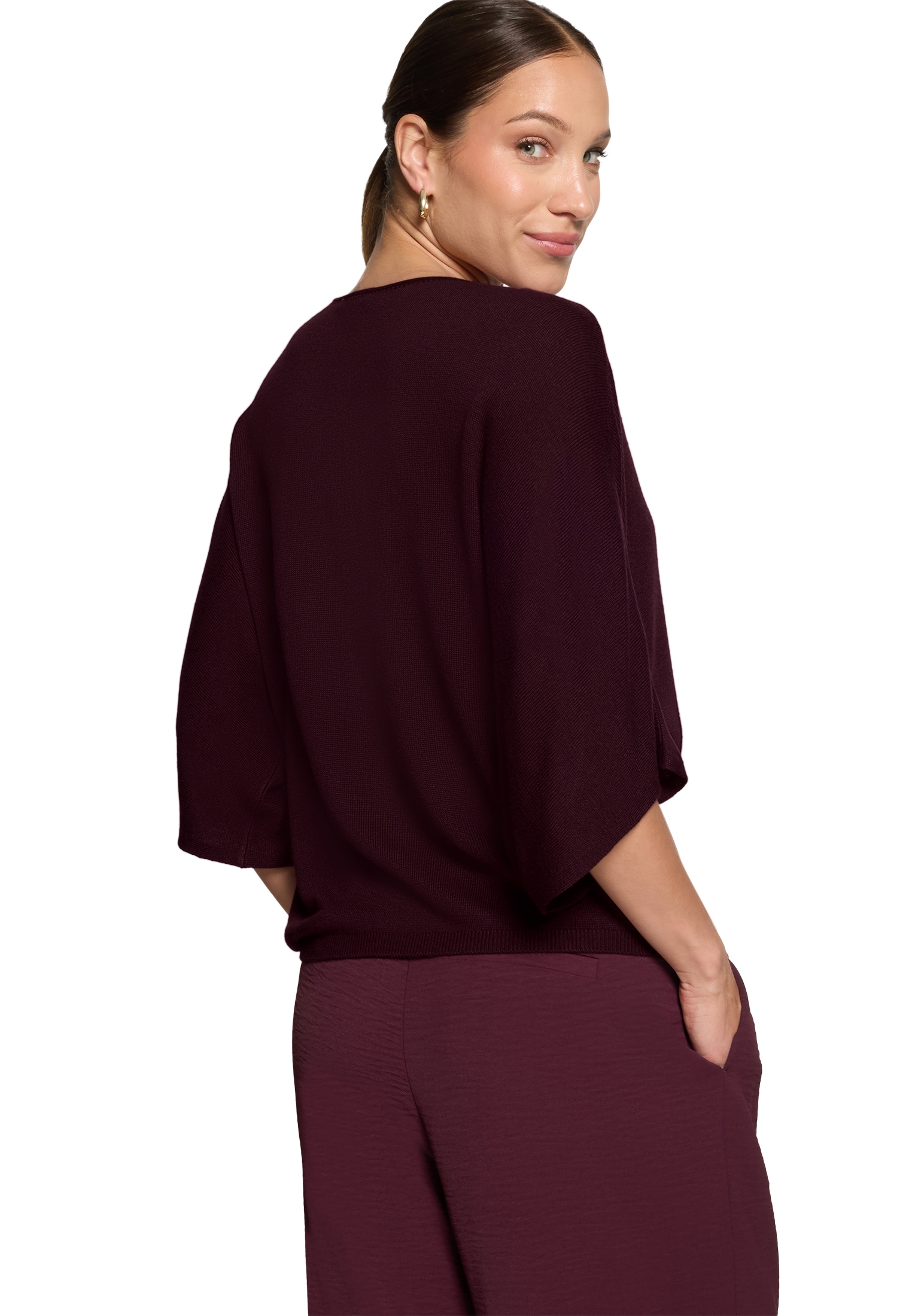 Zero Kurzarmshirt »Damen mit Fledermausärmeln« 1 Plain/ ohne Details