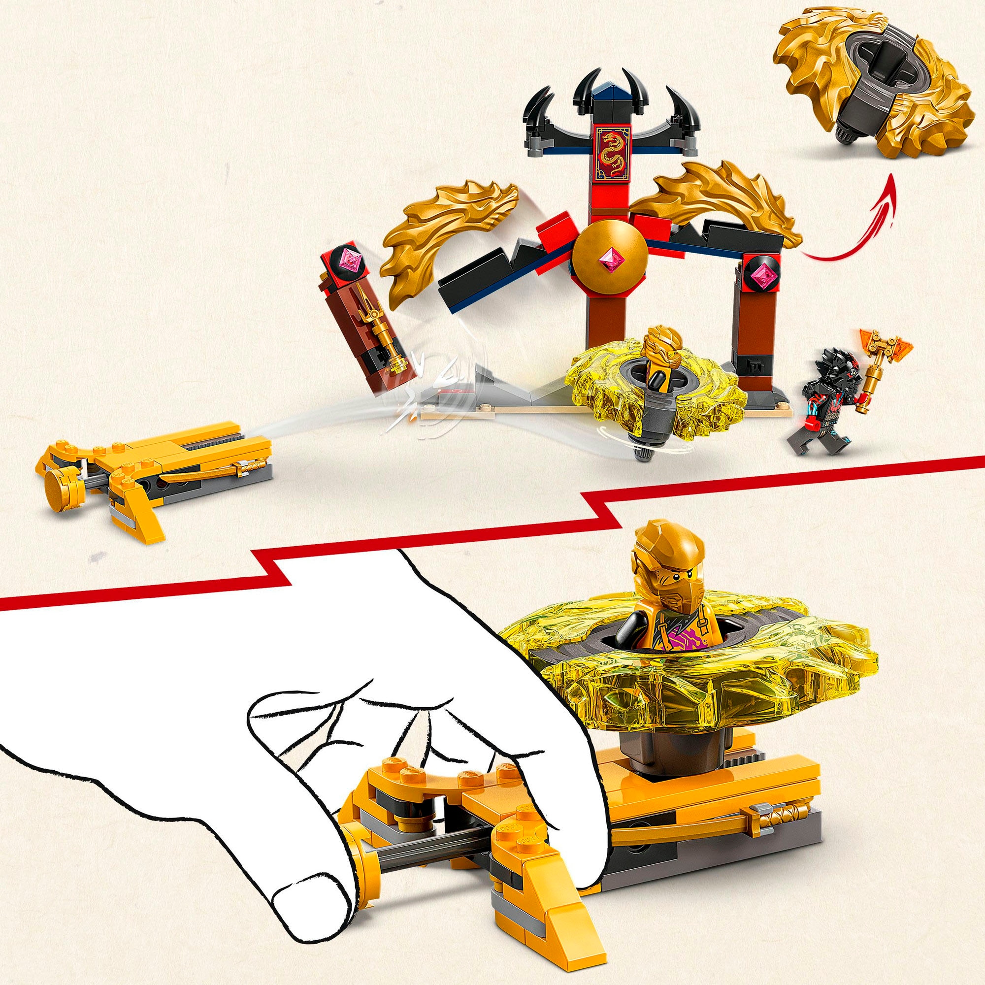 LEGO® Konstruktionsspielsteine »Drachen-Spinjitzu Battle Pack (71826), LEGO Ninjago«, (186 St.), Made in Europe