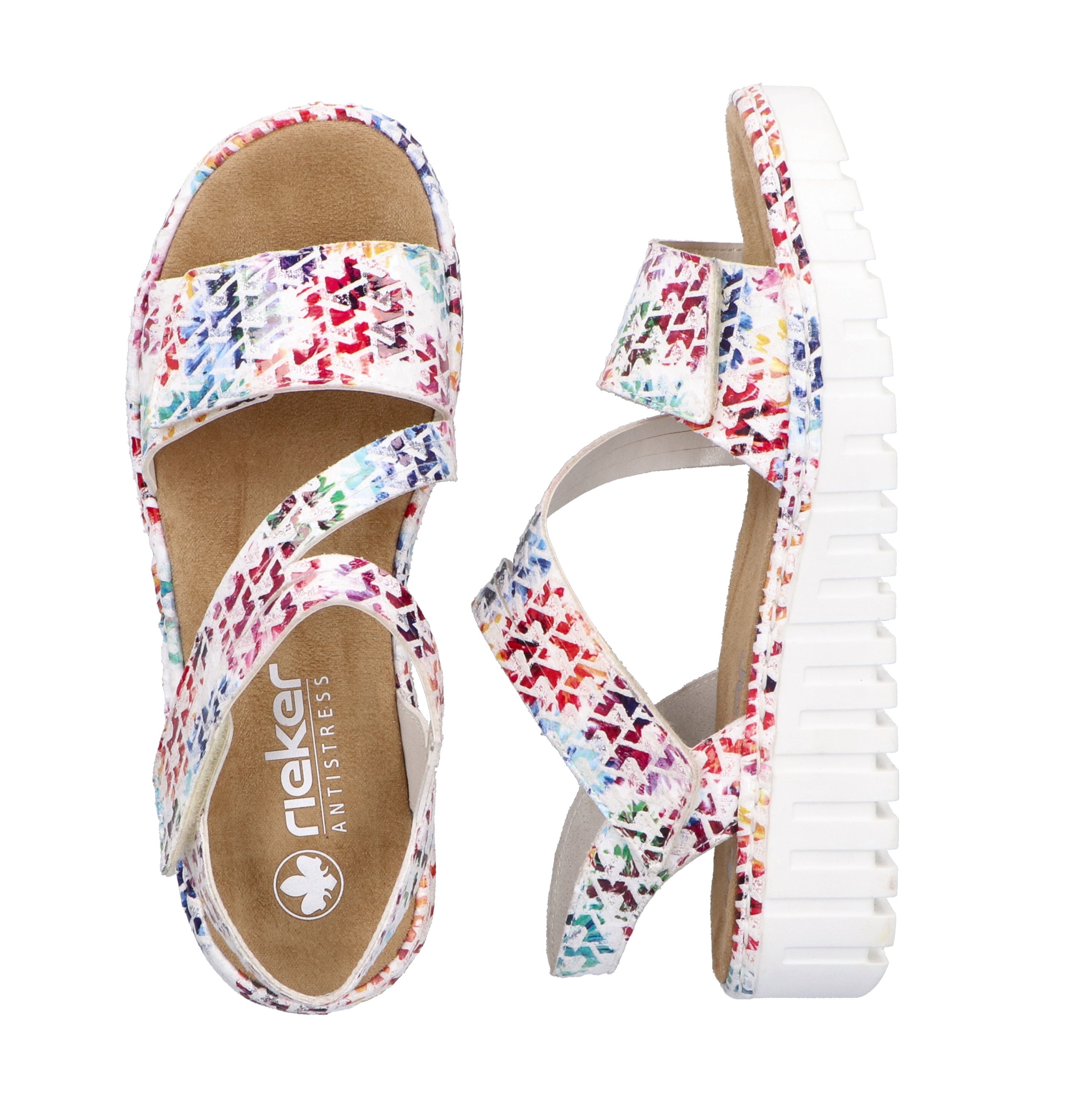 Thumbnail - Rieker Plateausandale Sommerschuh, Sandalette, Keilabsatz, mit Klettriemchen