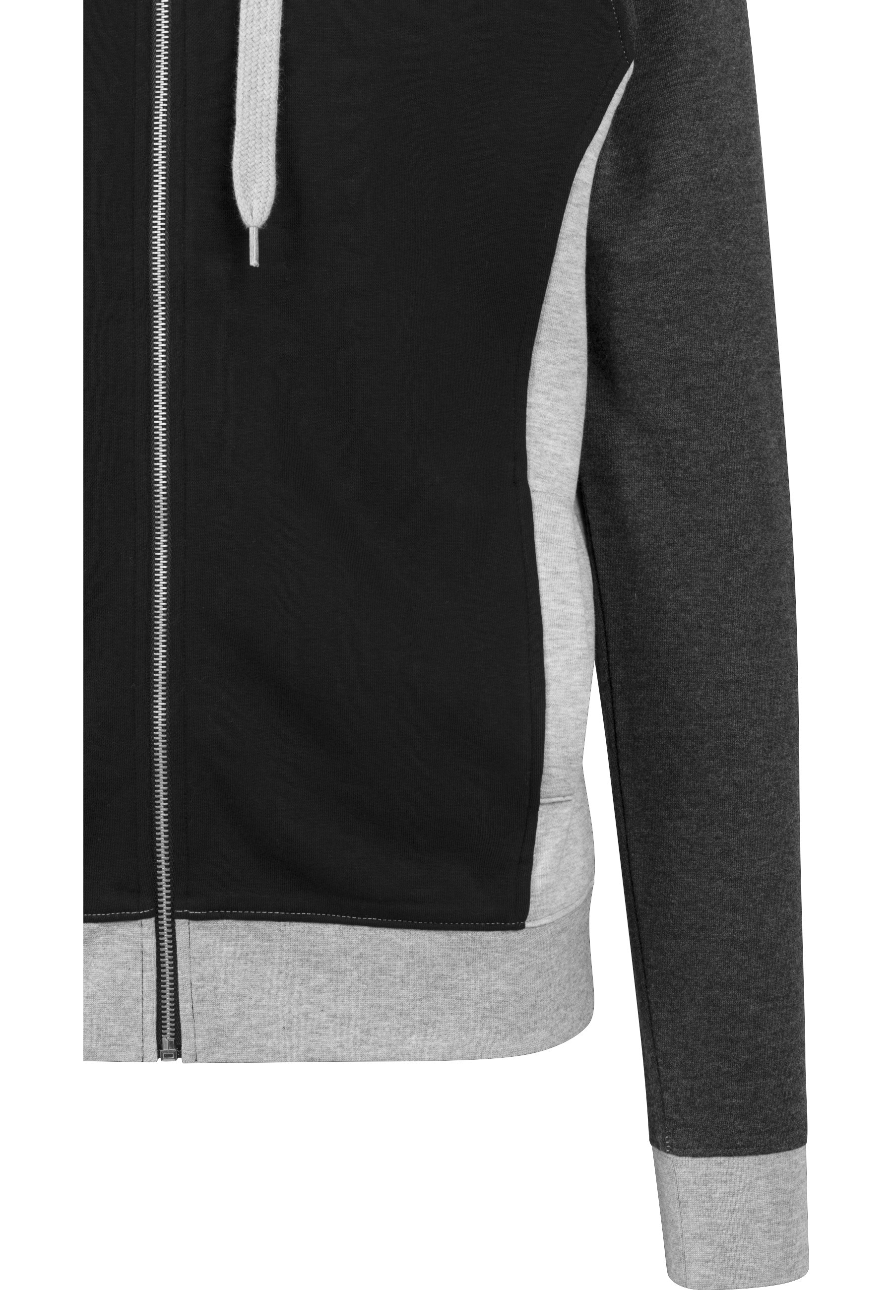 URBAN CLASSICS Kapuzenpullover »Urban Classics Herren 3- Tone Sweat Zip Hoody« 1 Stk.