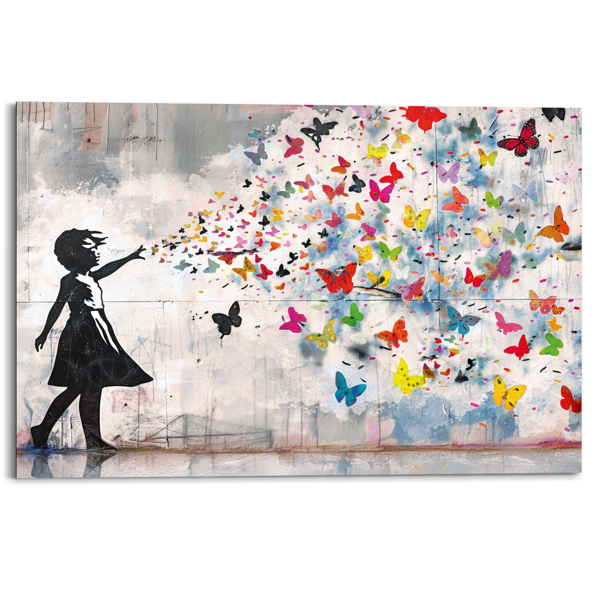 Reinders Deco-Panel "Streetart-Schmetterlinge", Teenager Zimmer - Mehrfarbi günstig online kaufen