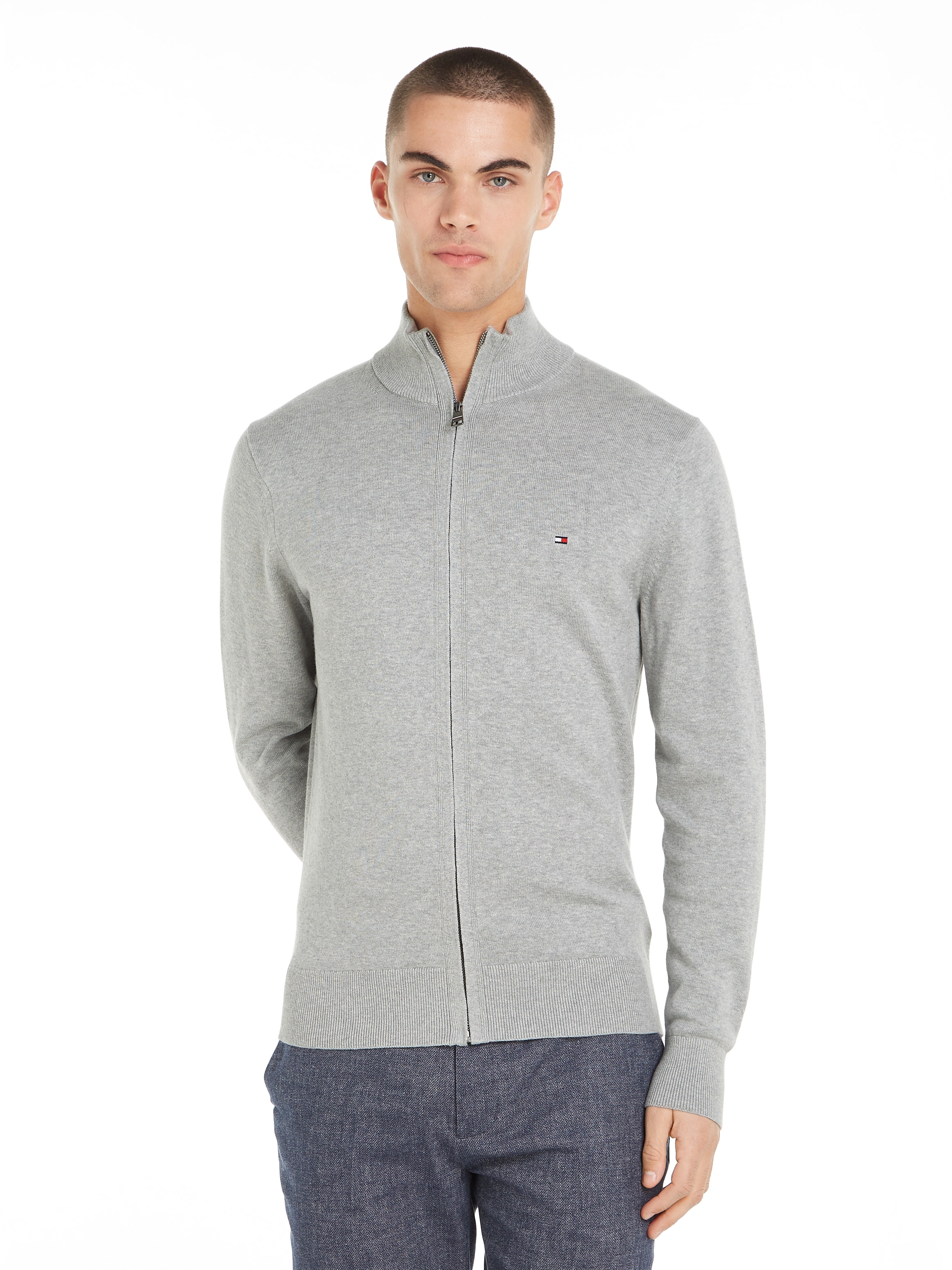 Tommy Hilfiger Cardigan »PIMA ORG CTN CASHMERE ZIP THRU«