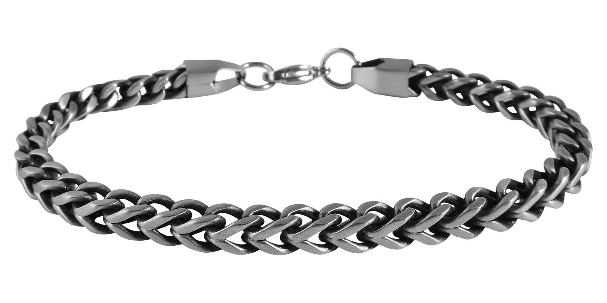 Armband ADELIA´S "Herren Armband – Panzerarmband aus Edelstahl 24 cm", silber, Armbänder, Herren, 24cm, Edelstahl, Armband, Schöne Geschenkidee zum Muttertag 2