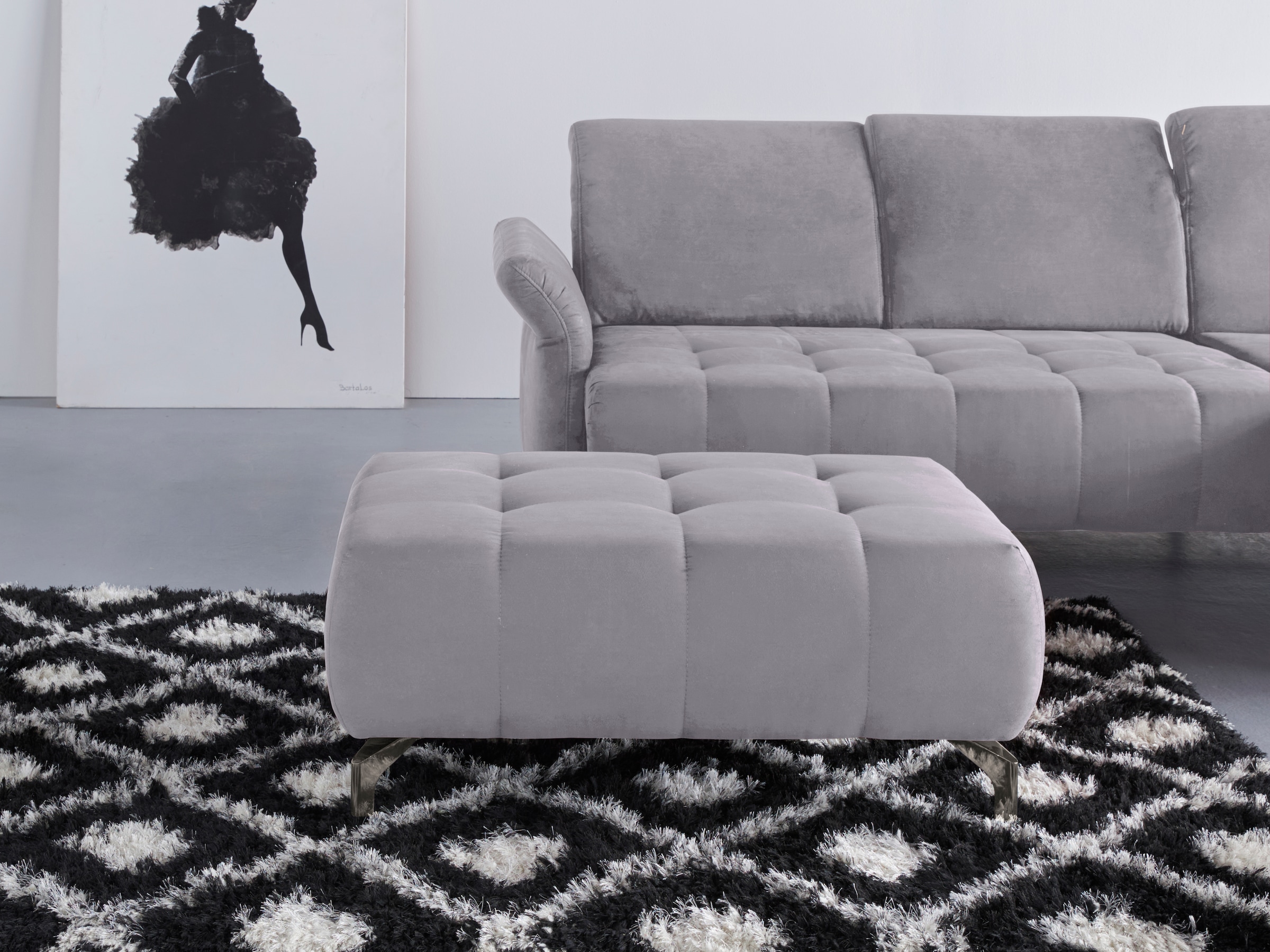 INOSIGN Polsterhocker »Fresh«, passend zum Ecksofa "Fresh", auch in Bezug Olympia EASY CLEAN