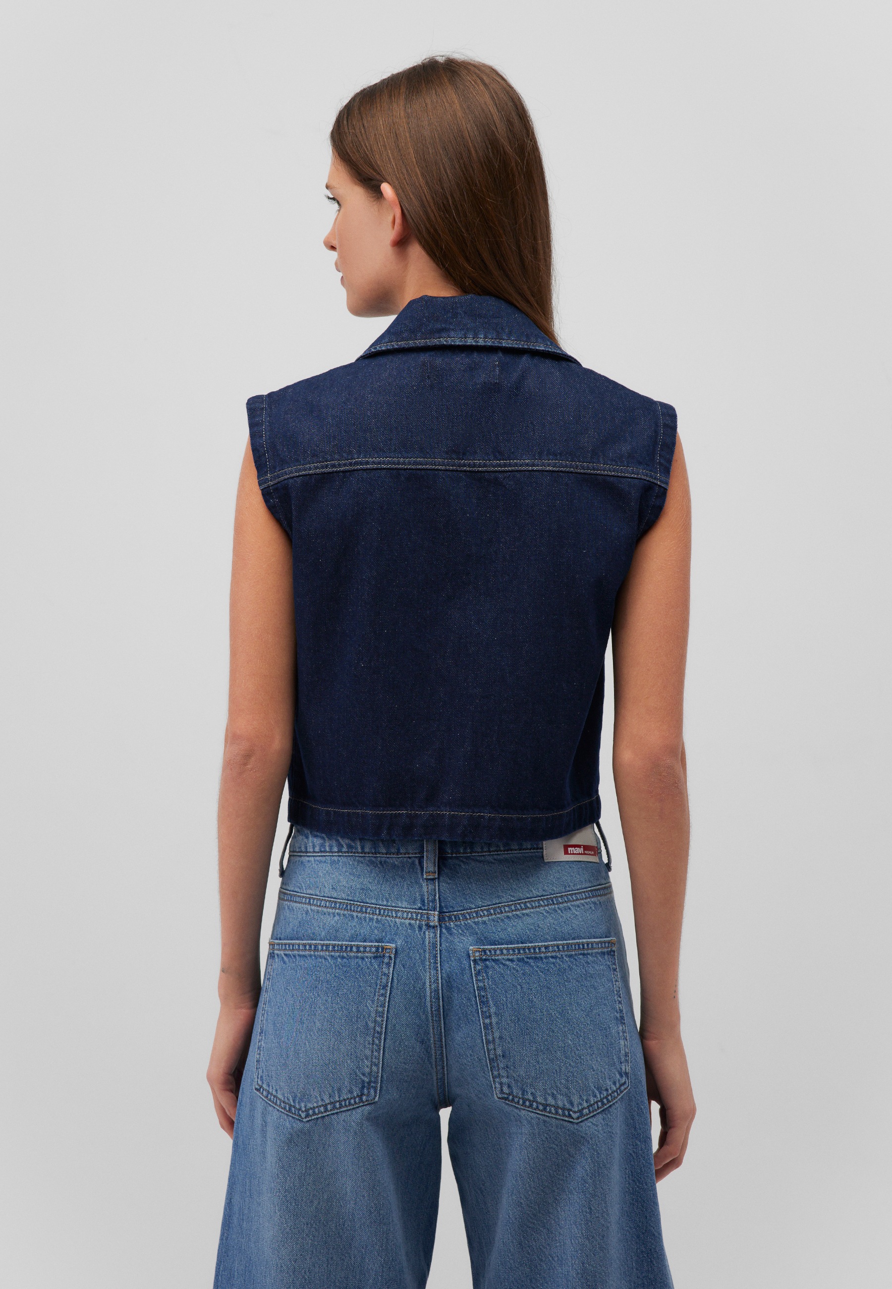 Thumbnail - Mavi Jeansjacke "SUNDANCE" Biker-Denim Vest