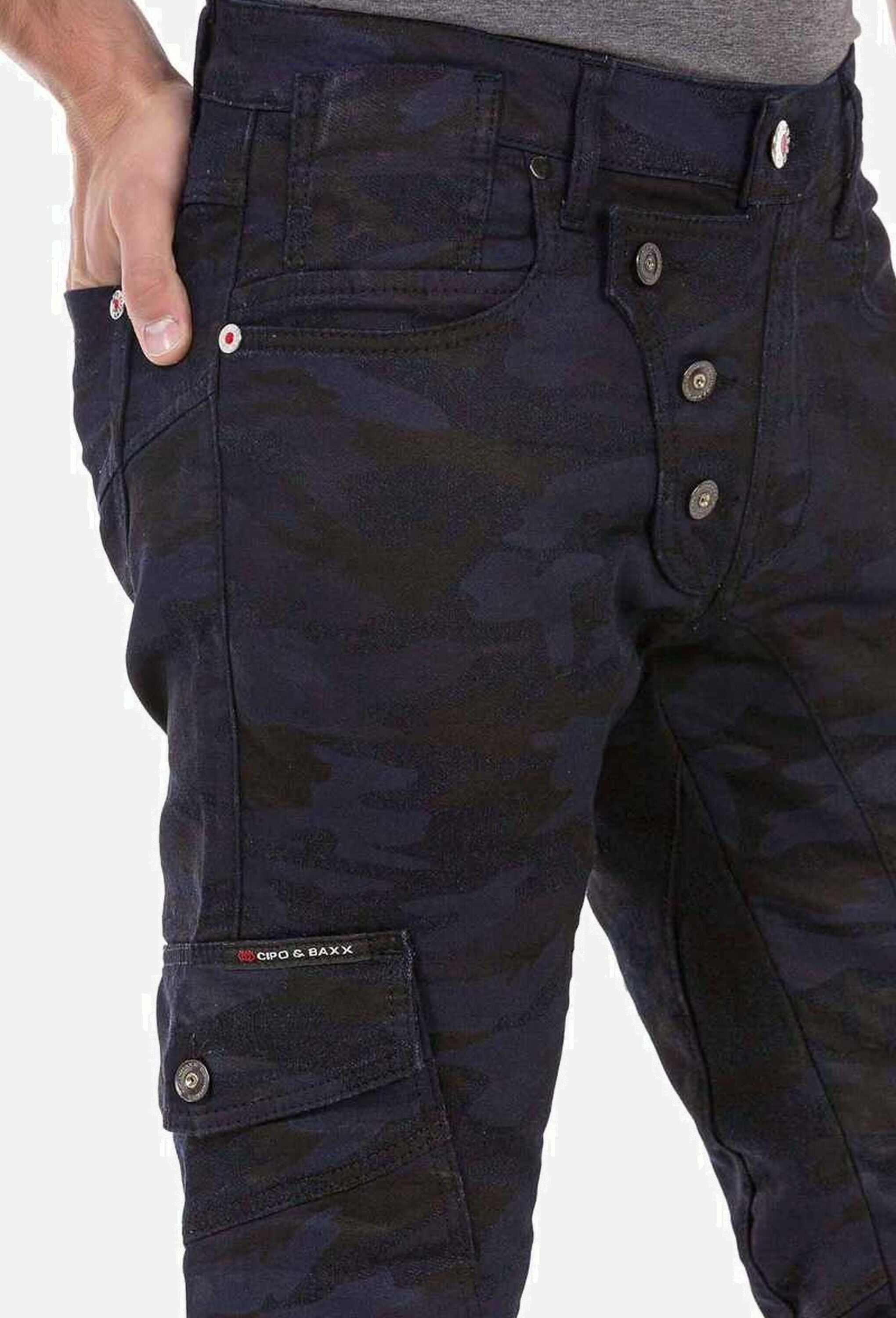 Cipo & Baxx 5-Pocket-Jeans »Cipo & Baxx Jeans« mit tollen Cargotaschen, CD690