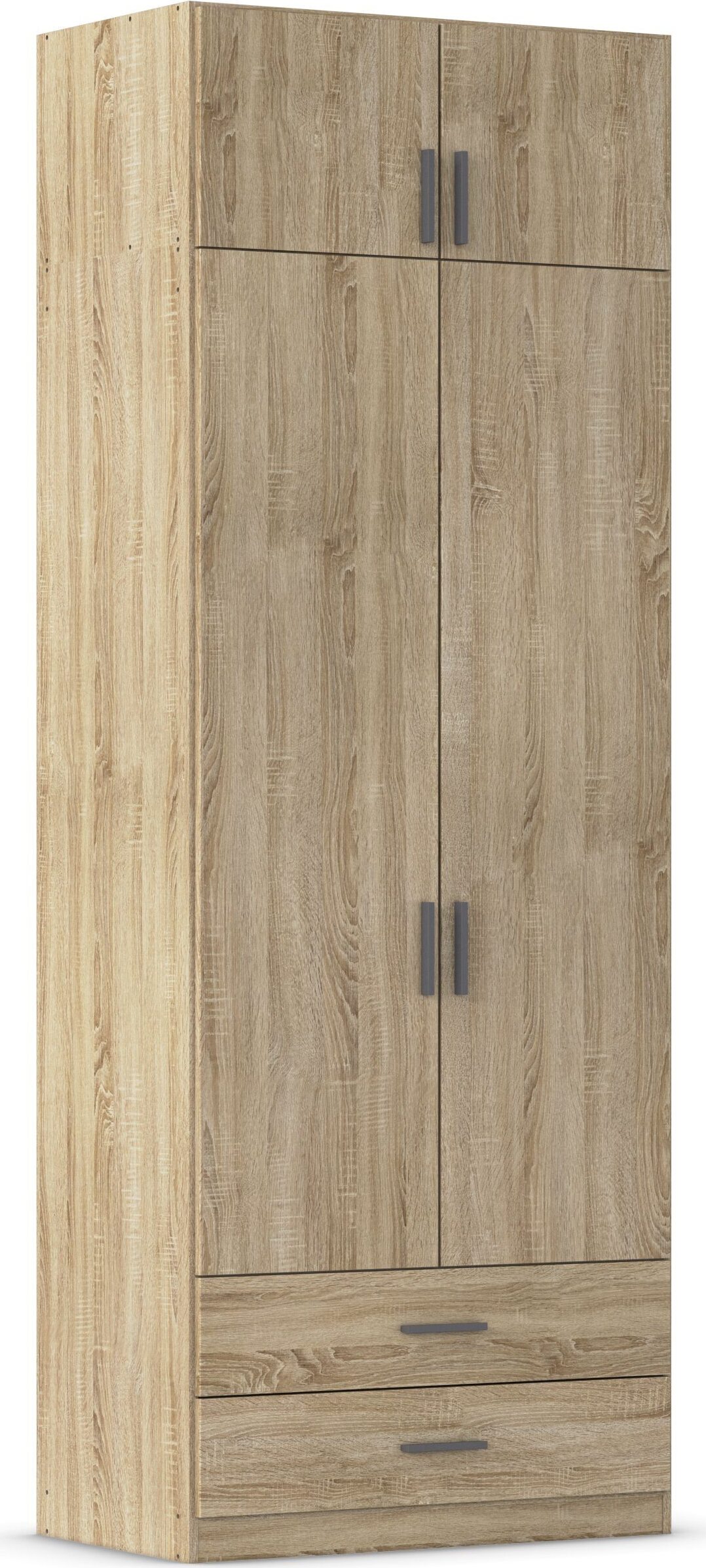 rauch 1100000002199 "Schrank Garderobe Wäscheschrank GAMMA in 4 Breiten 91-226 cm" 3 verschiedene Ausstattungen BASIC/CLASSIC/PREMIUM (inkl. SOFT-CLOSE), mit Schubladen und Schrankaufsatz, schlichtes Design MADE IN GERMANY