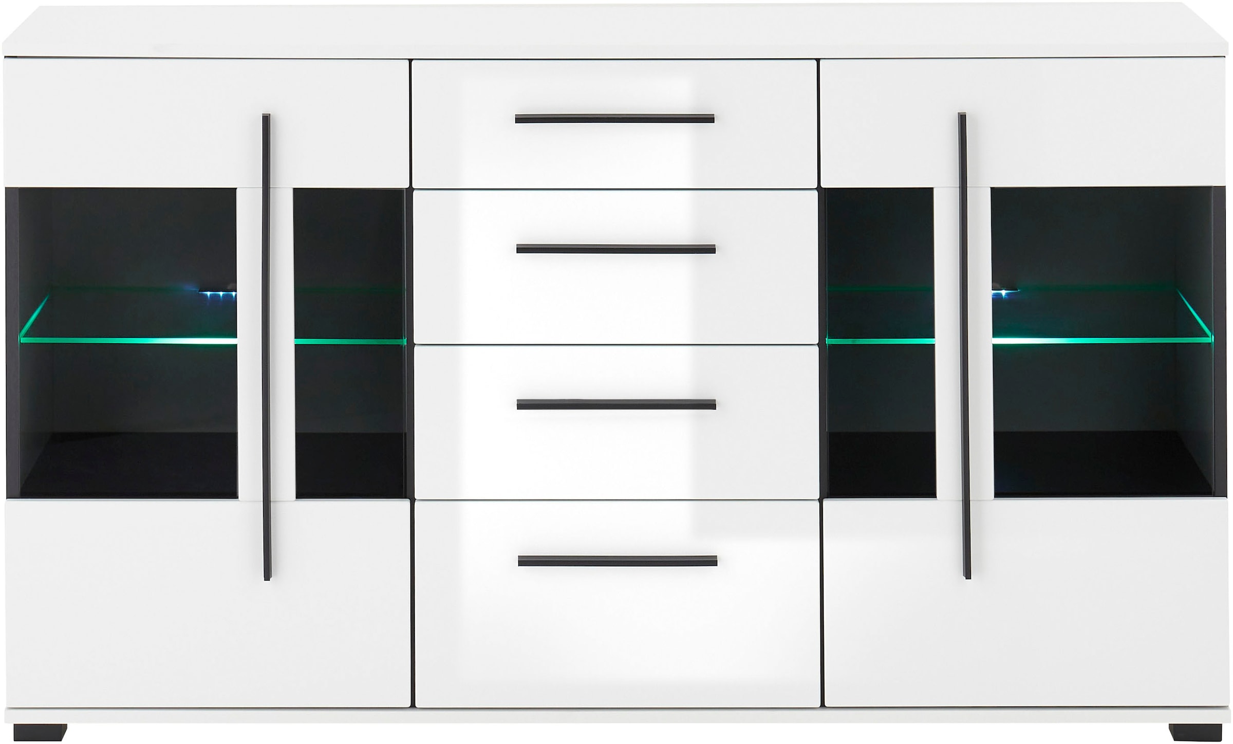 INOSIGN Sideboard »Cantara, moderner Schrank, Kommode in Eiche Evoke oder weiß«, schwarze Stangengriffe, ausreichend Stauraum, vielseitig einsetzbar