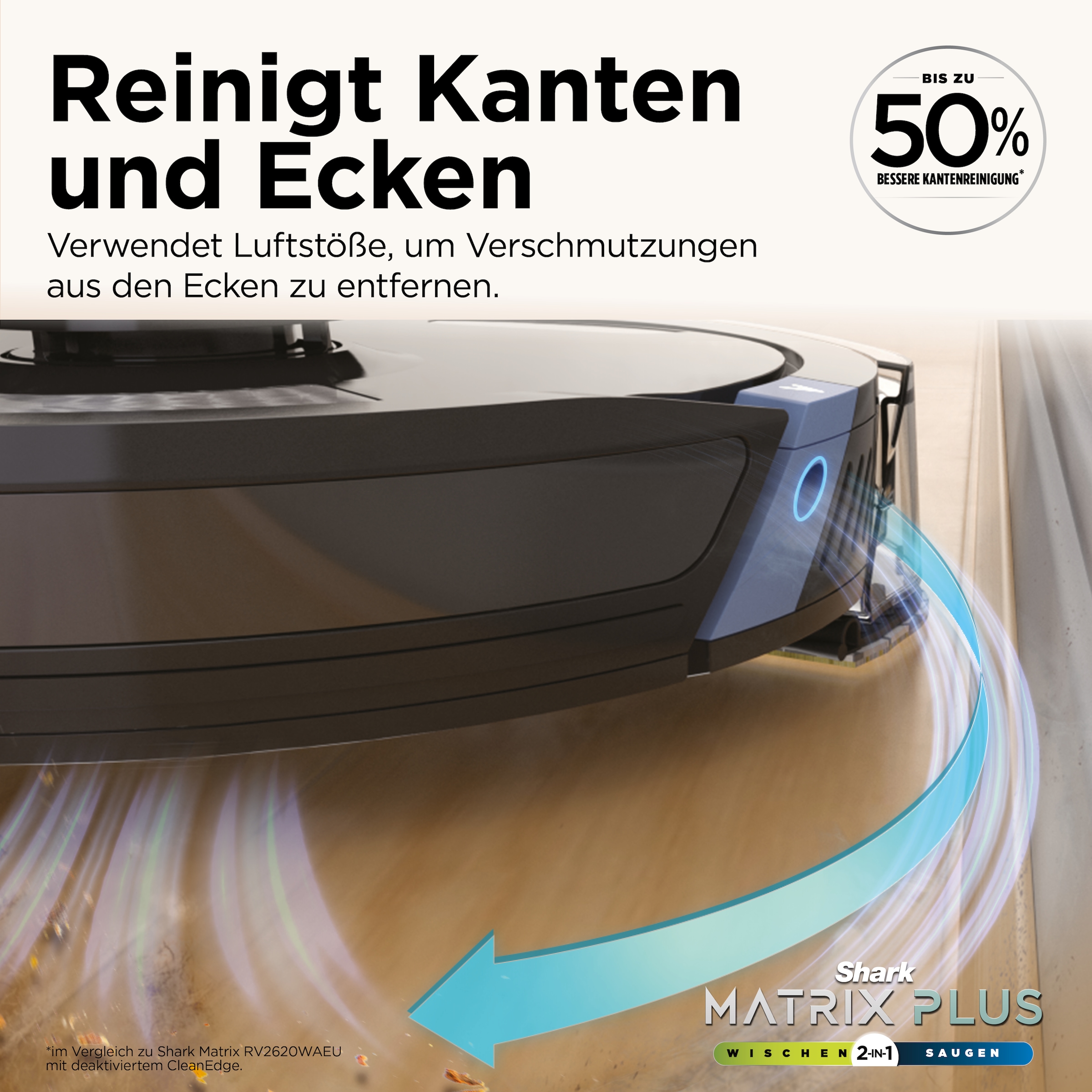 Shark Nass-Trocken-Saugroboter »RV2620WAEU Matrix Plus 2-in-1«, Wischen & Saugen mit automatischem Entleerungssystem