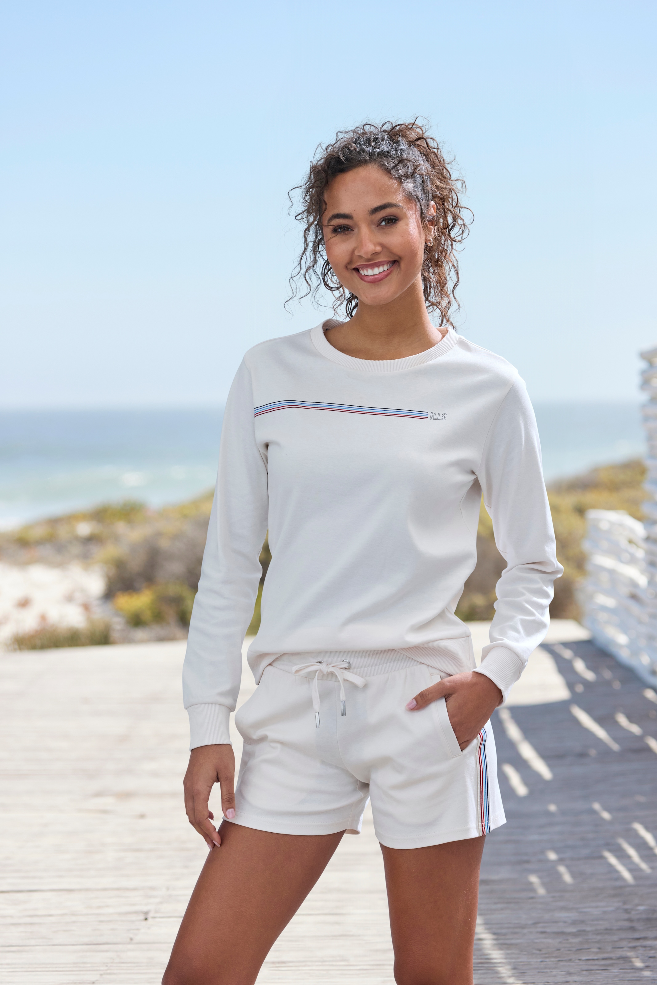 H.I.S Sweatshirt Basic mit Logodruck, Loungewear günstig online kaufen