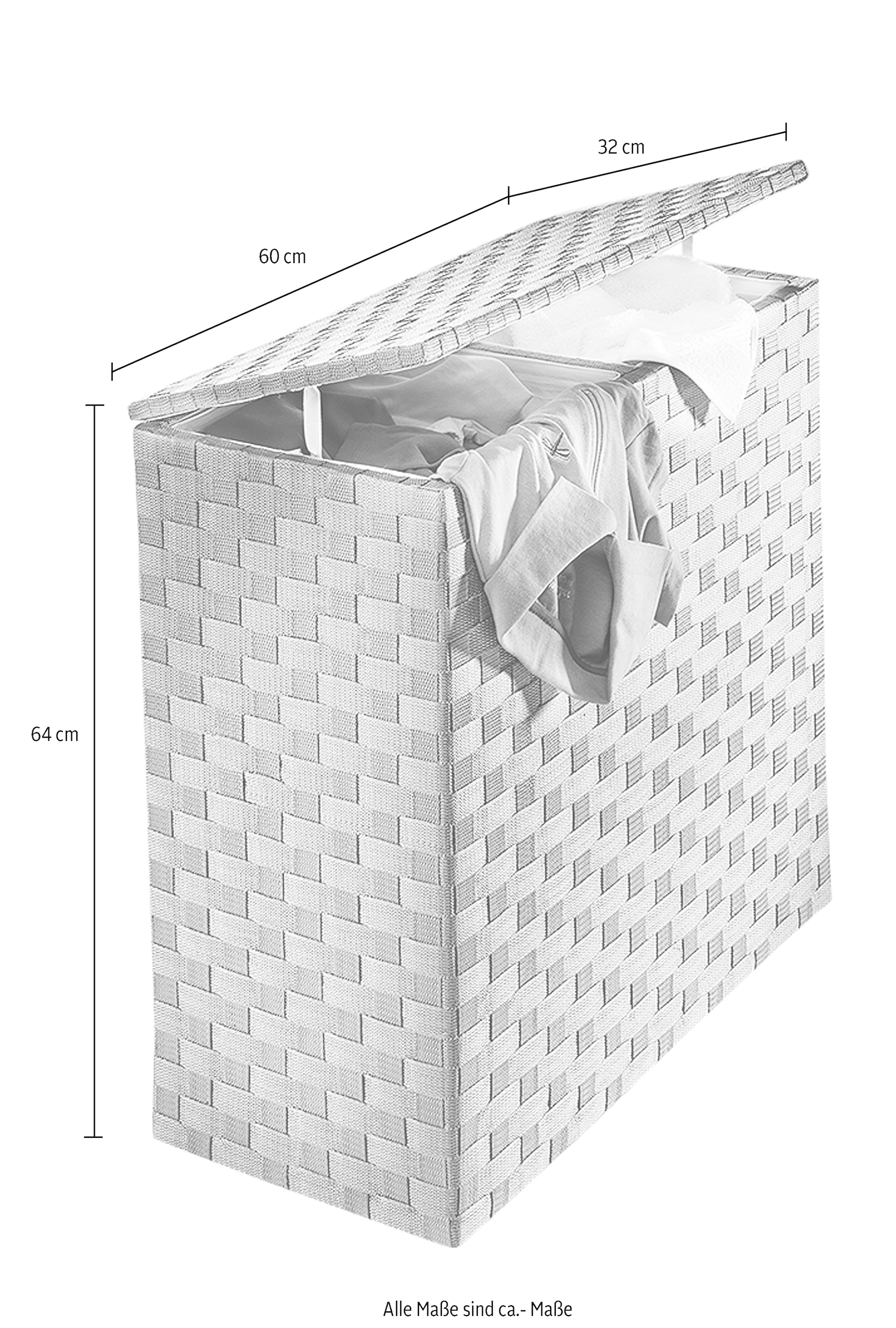 locker Wäschesortierer, Nylongeflecht, Höhe 64 cm