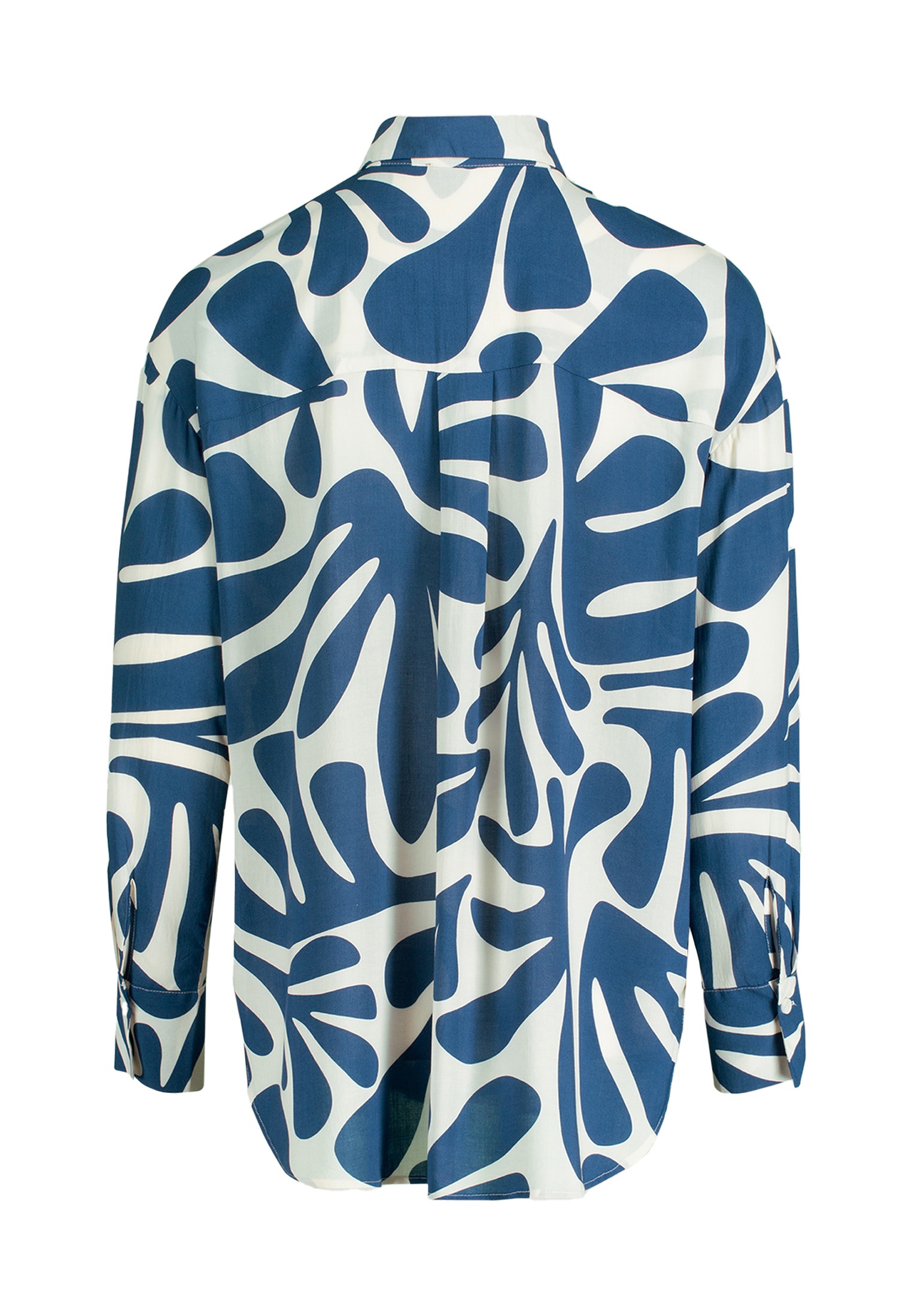 Zero Schlupfbluse »zero Oversized-Bluse mit Blattmuster«