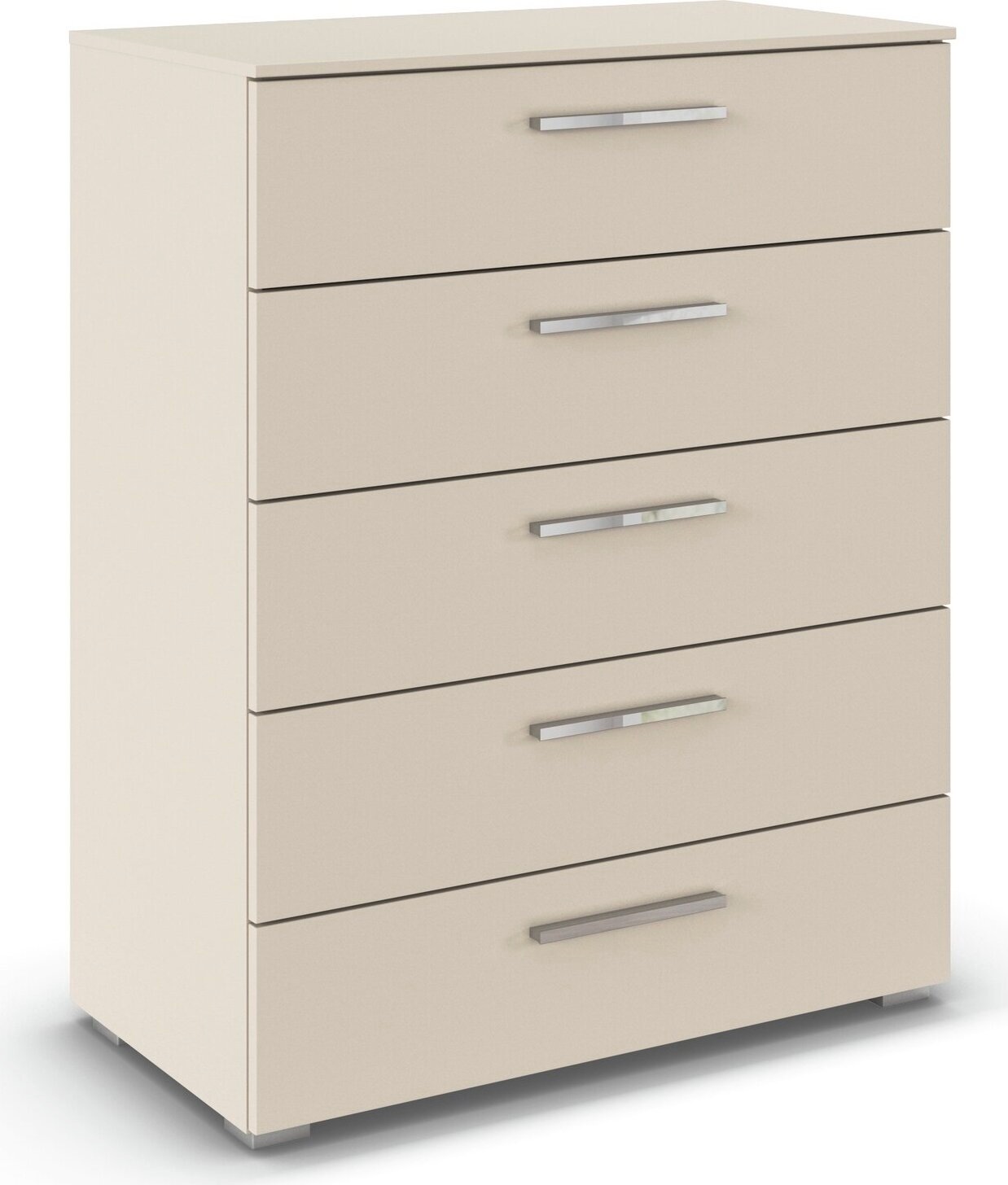 rauch Schubkastenkommode "Highboard Sideboard Kommode MONTCLAR Frontauswahl Dekor/Hochglanz/Glas" in 2 Breiten: 40 oder 80 cm / Höhe 100 cm, inkl. Soft-Close-Funktion, mit 5 geräumigen Schubladen, viele Griffvarianten MADE IN GERMANY