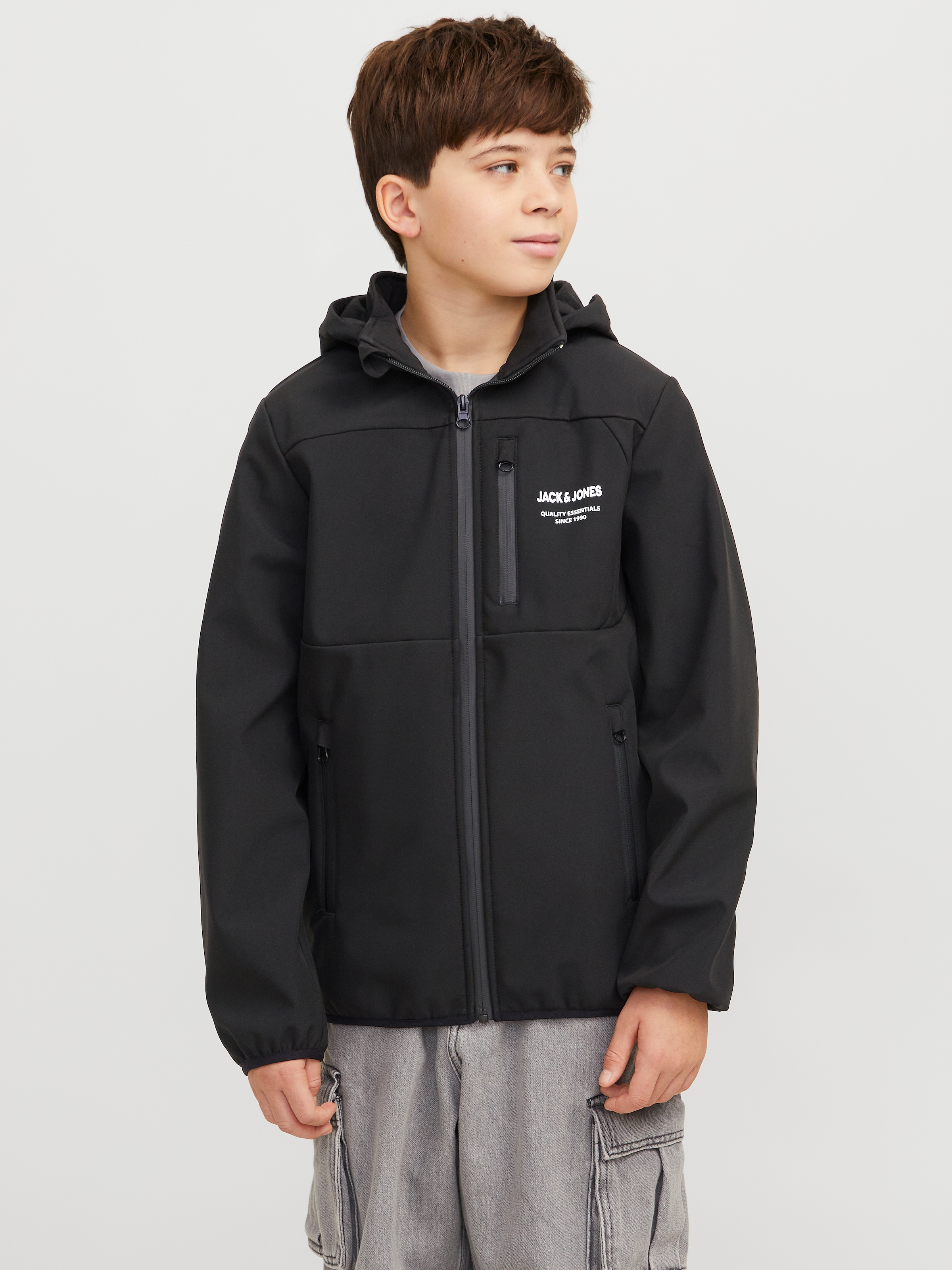 Softshelljacke »JJTHEO SOFTSHELL JACKET NOOS JNR«, mit Kapuze