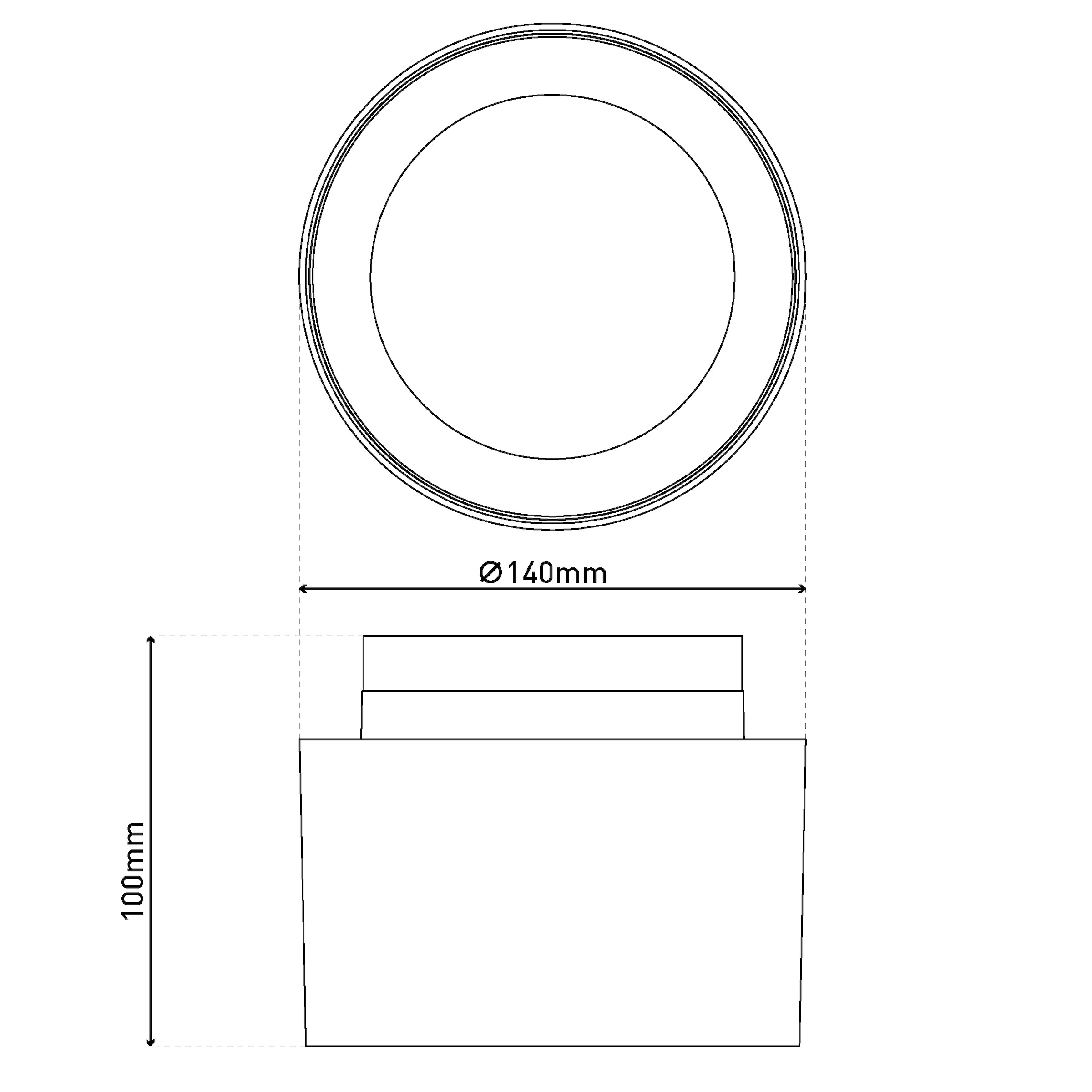 näve LED Deckenleuchte »Trimes« LED-Modul 1 Stk. warmweiß - kaltweiß rund, dimmbar, CCT per Schiebeschalter, Nachtlicht, Backlight, Memory