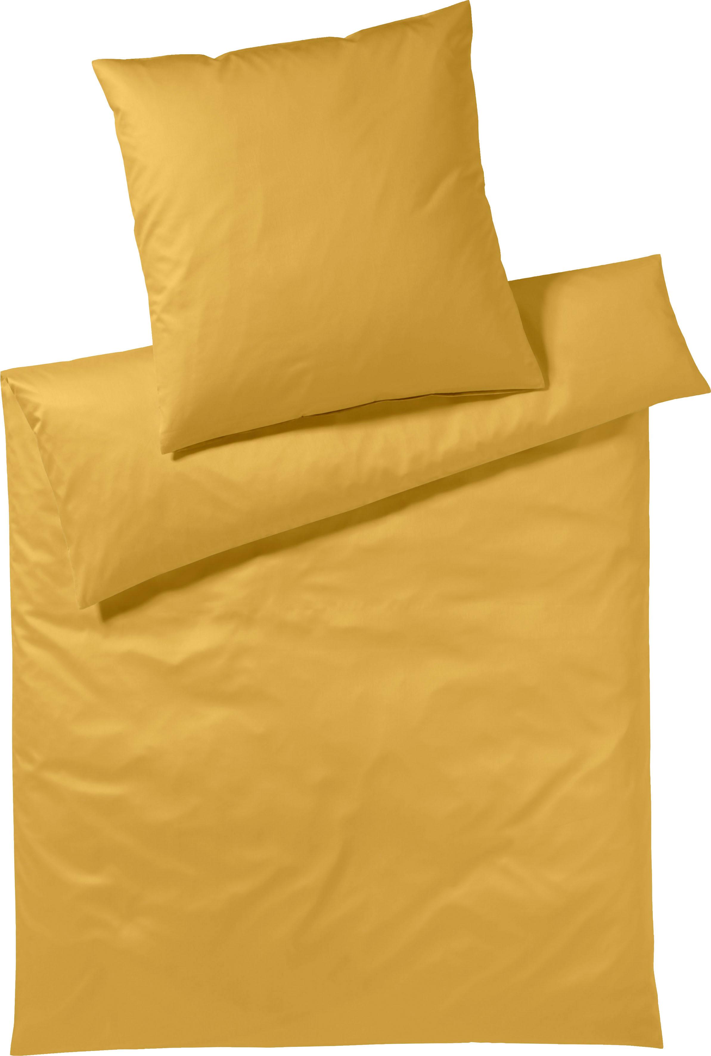 Yes for Bed Bettwäsche "Pure & Simple Uni in Gr. 135x200, 155x220 oder 200x200 cm" 2 Stk. Bettwäsche aus Baumwolle, zeitlose Bettwäsche mit seidigem Glanz