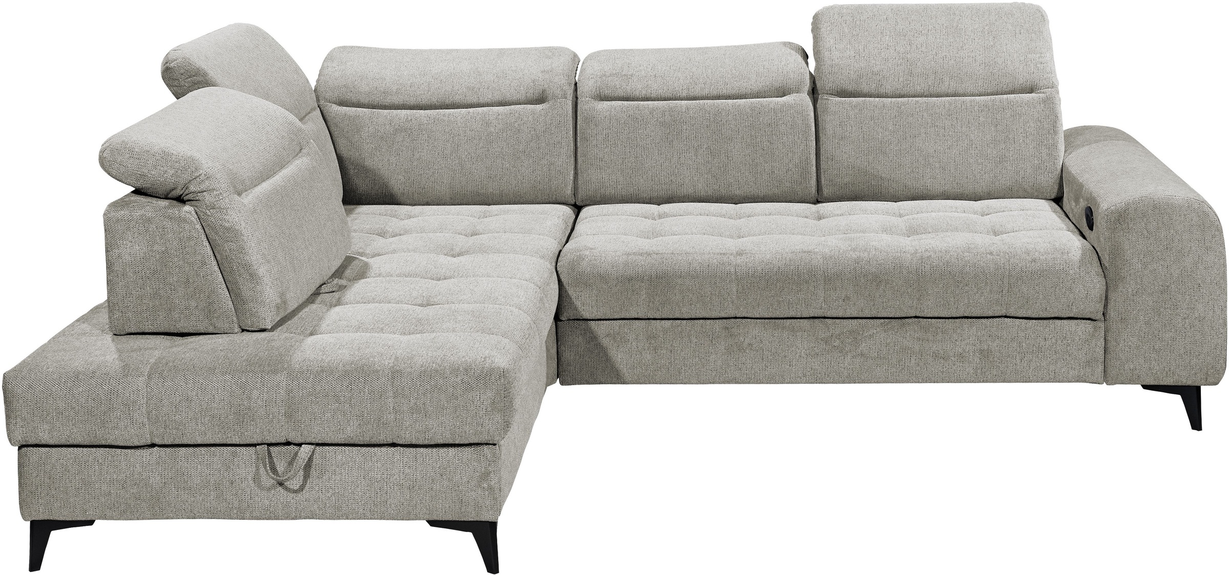 ED EXCITING DESIGN Ecksofa "Rockdale L-Form mit Bettfunktion, Bettkasten", günstig online kaufen