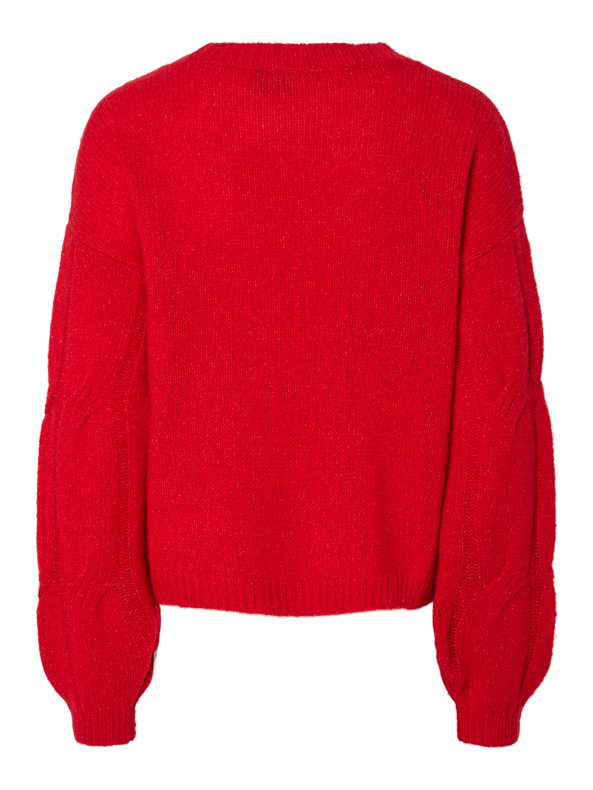 pieces Strickpullover »PCJENNA LS O-NECK CABLE KNIT NOOS BC«