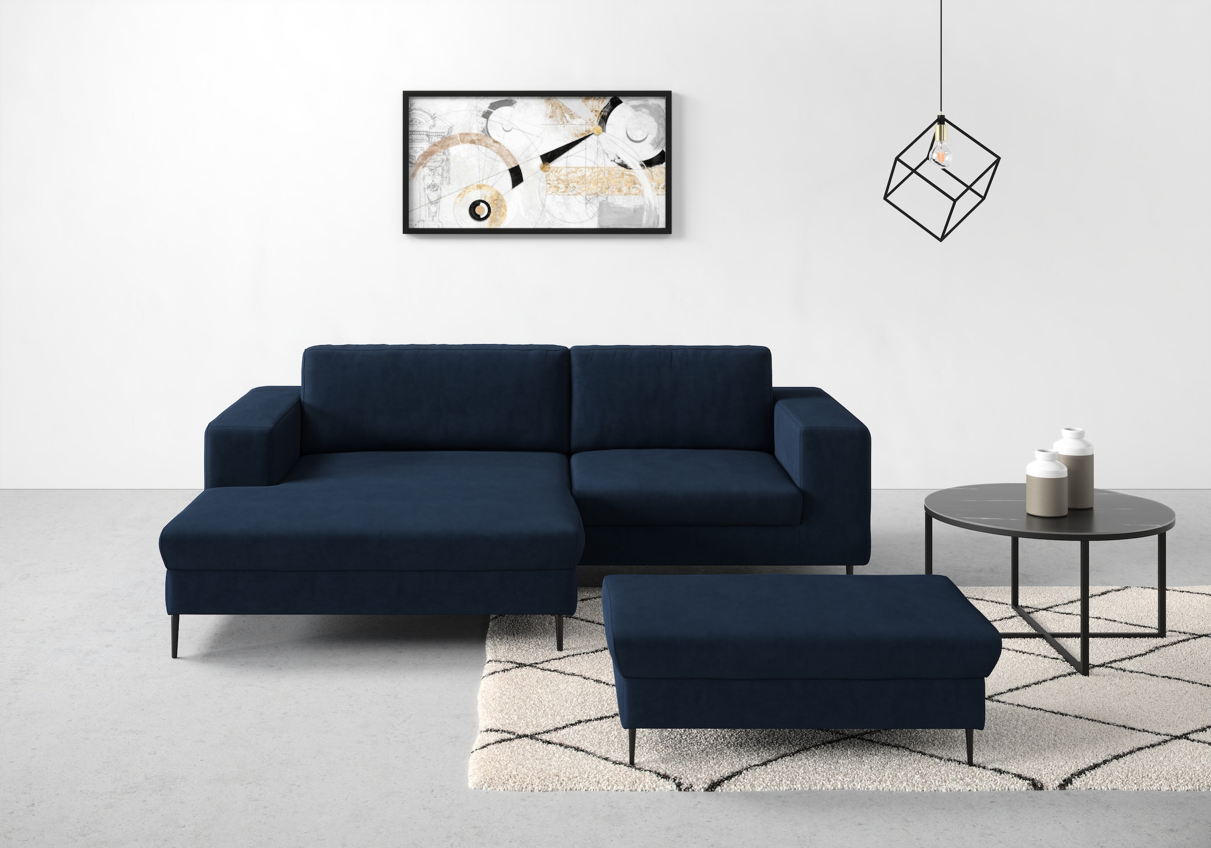 DOMO collection Ecksofa "Modica kompakt und elegant, Breite 244, L-Form", m günstig online kaufen