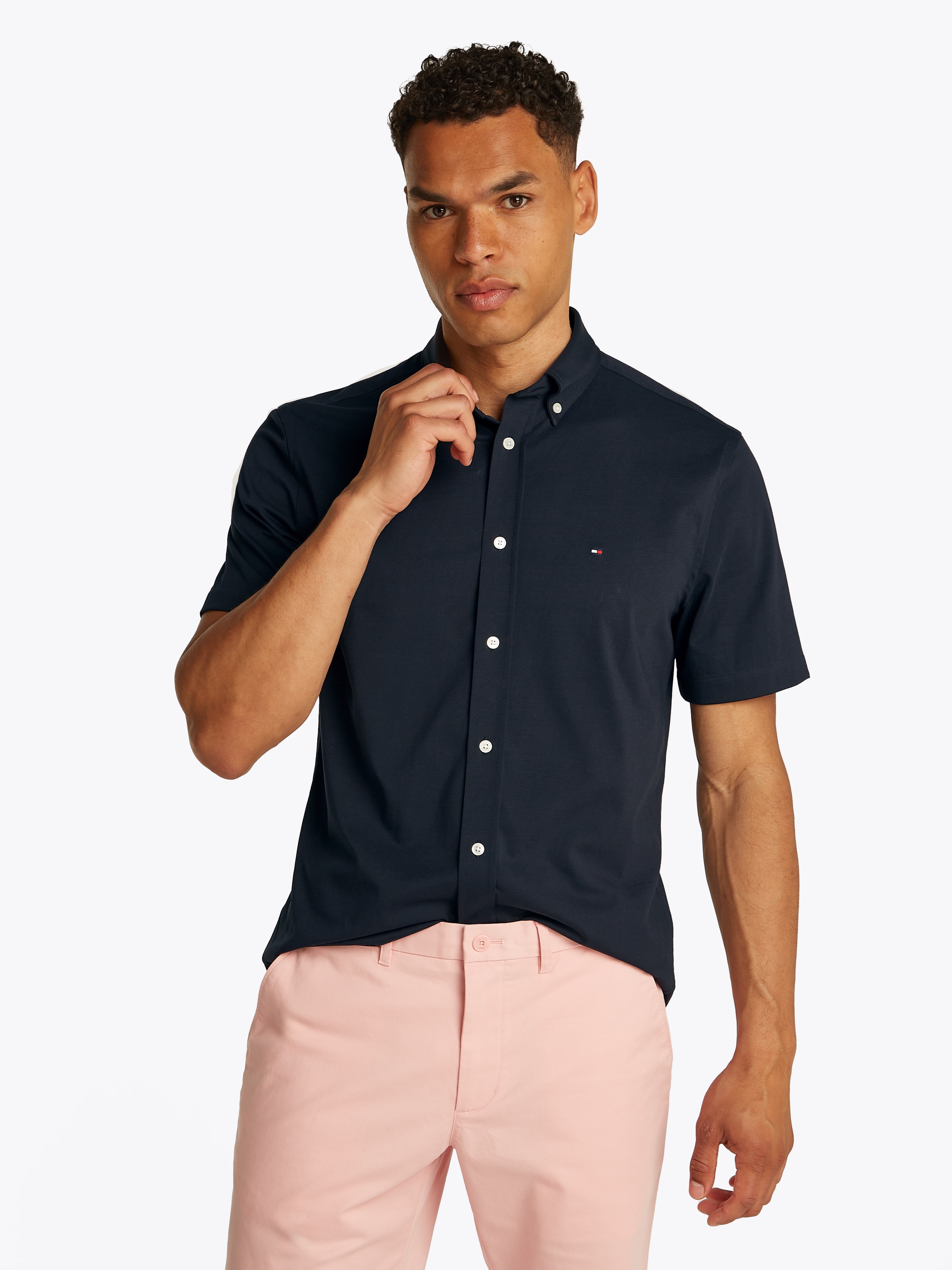 Tommy Hilfiger "PERFORMANCE KNIT SOLID SS SHIRT" günstig online kaufen