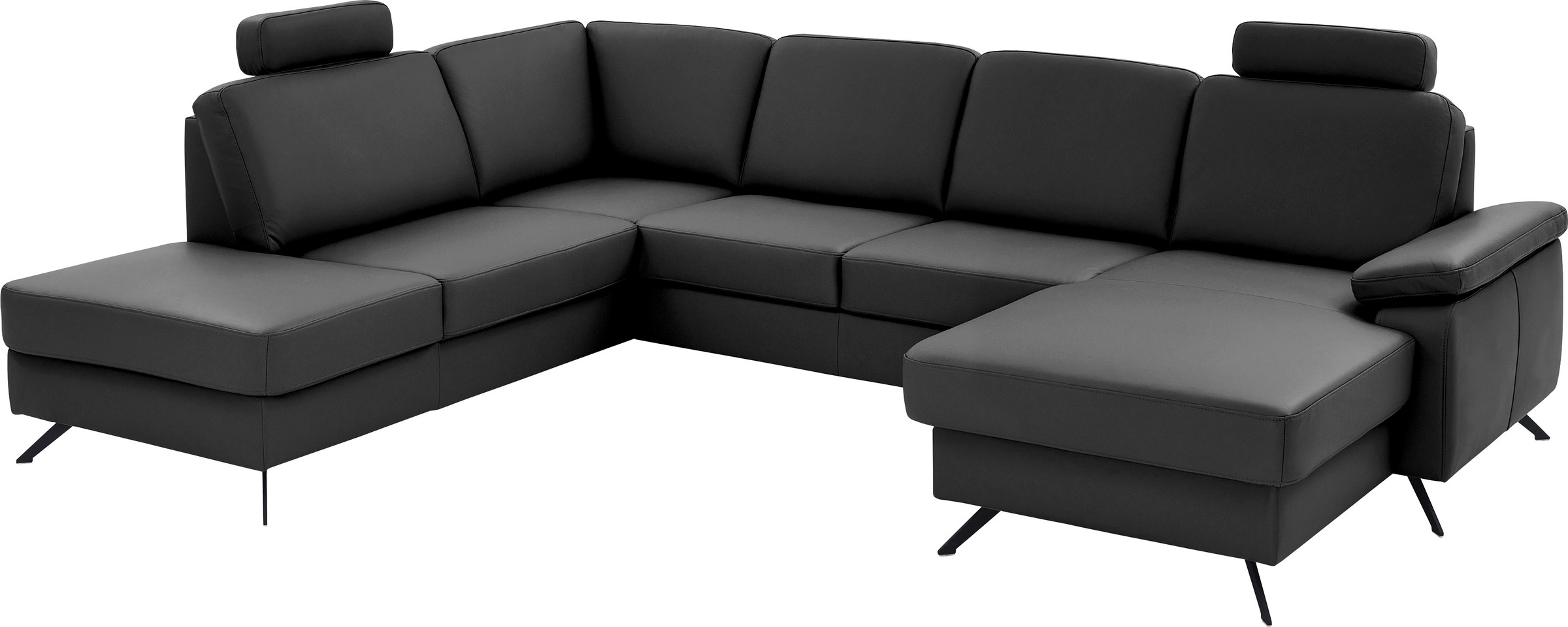 Die PlanBar Wohnlandschaft "PN-EM15047 U-Form, mit Kopfstützen", Echtleder, günstig online kaufen