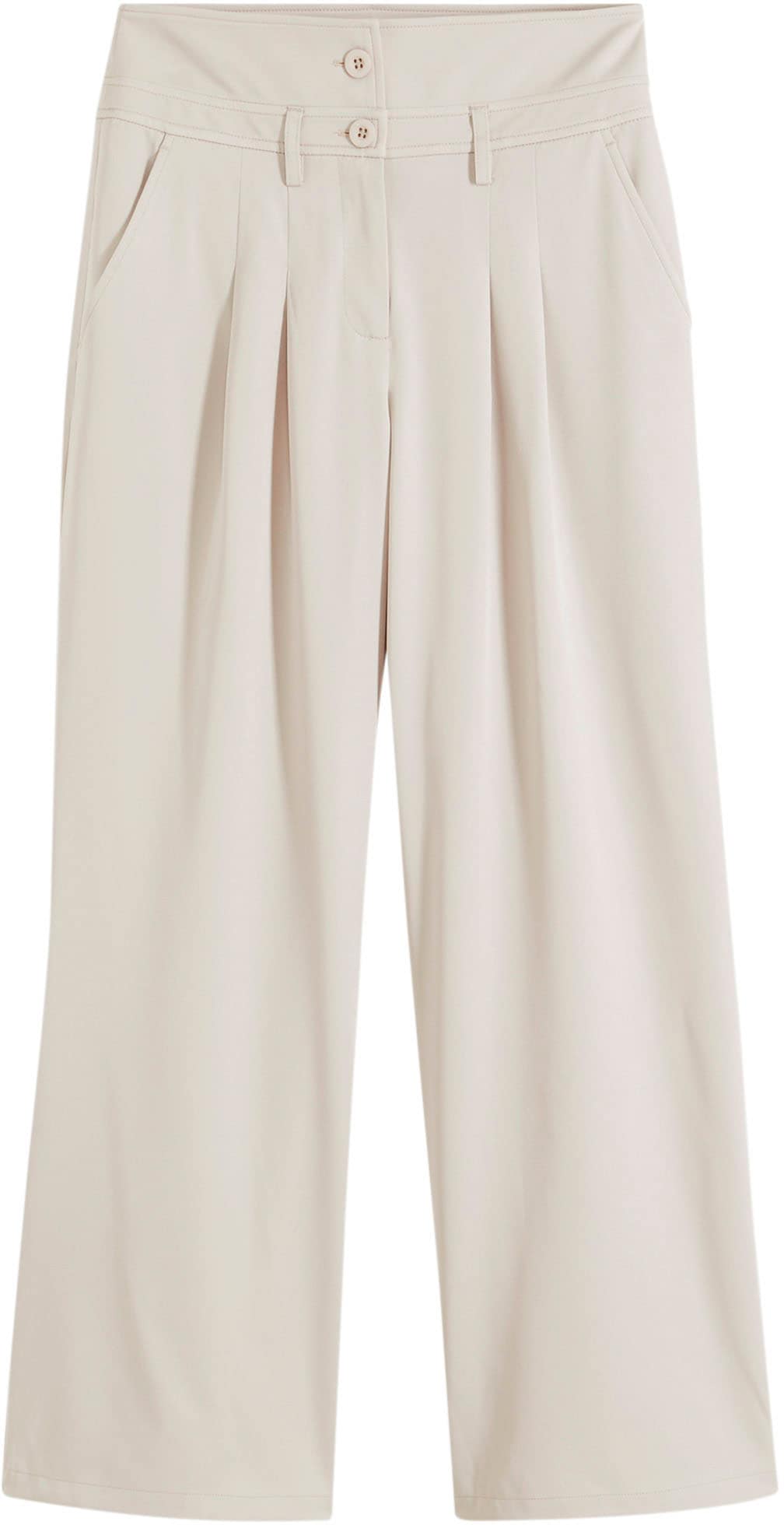 bonprix Stoffhose »Hose«  aus Polyester und Elasthan, hohes Bunddesign, Slim Fit Passform