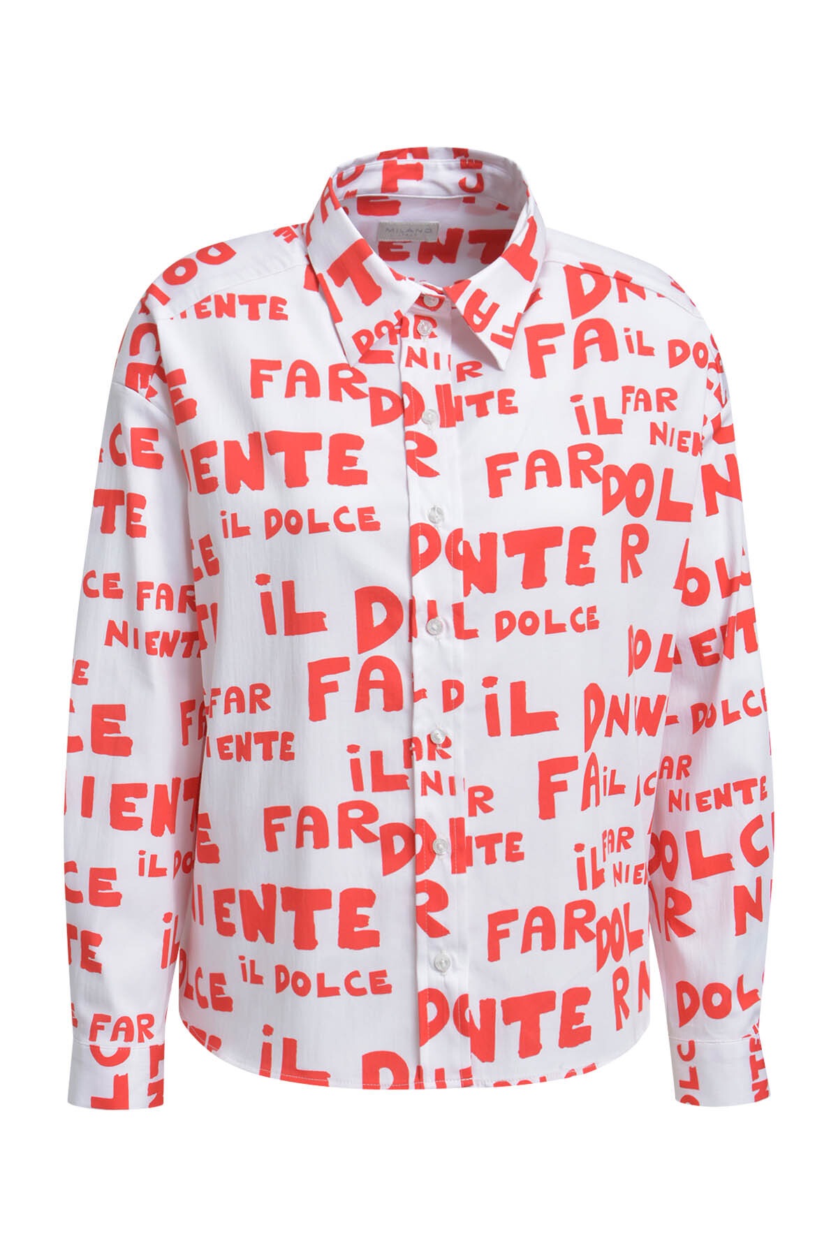 Milano Italy Langarmbluse mit All Over Print günstig online kaufen